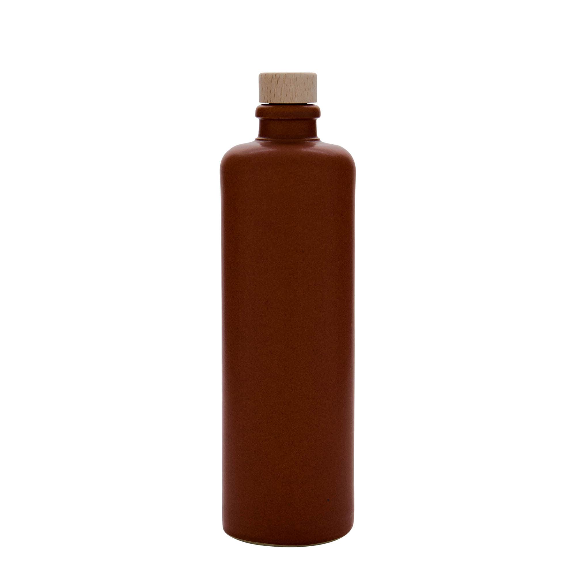 500 ml dzbanek do toniku, kamionka, czerwono-brązowy, wylot: korek