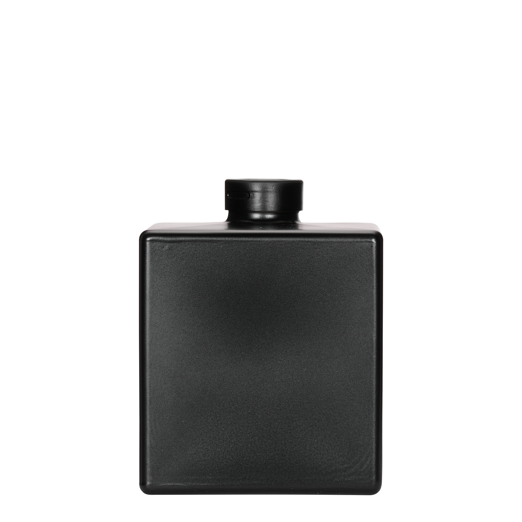 500 ml butelka szklana „Cube”, kwadratowa, czarna, otwór: korek