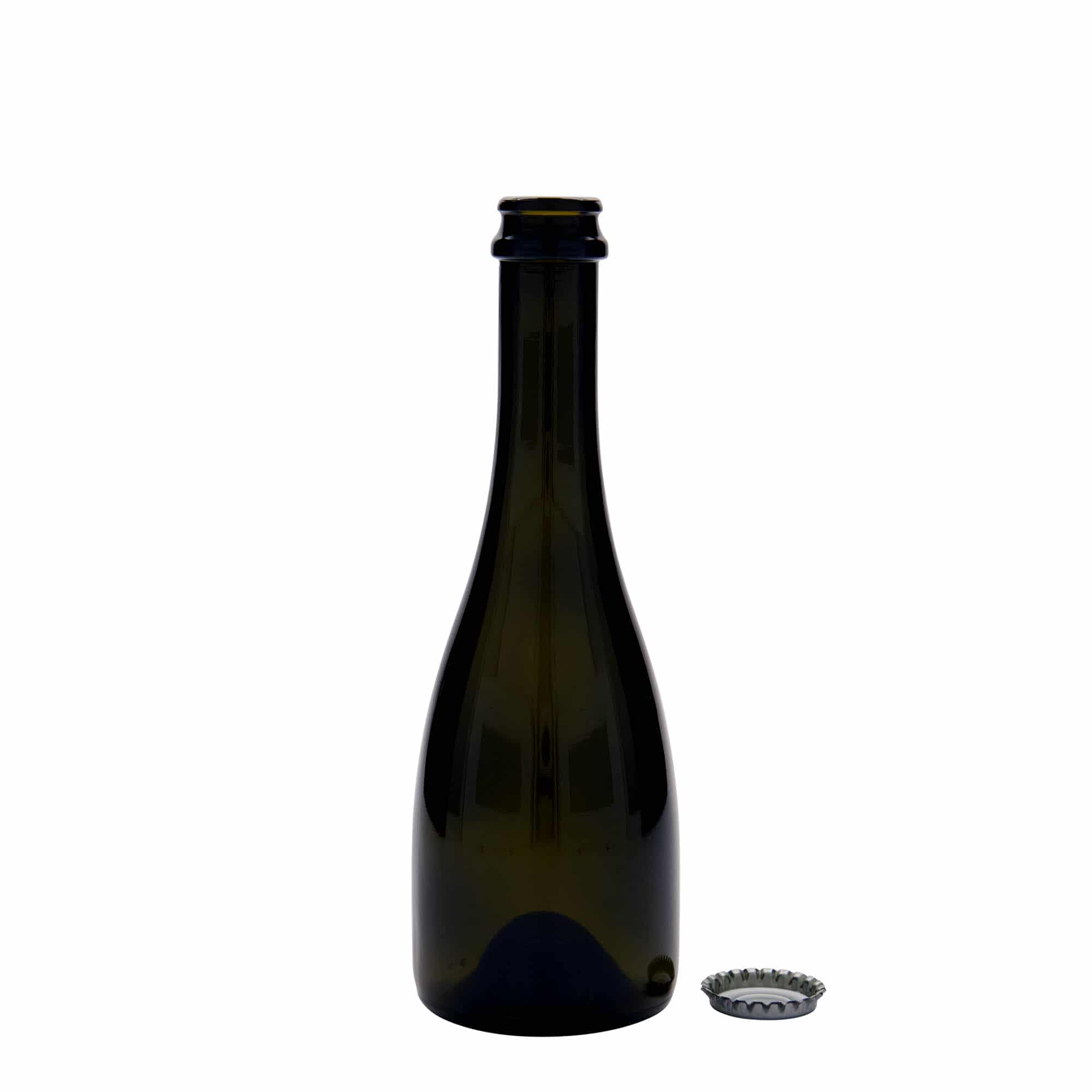 330 ml butelka do wina/szampana 'Tosca', szkło, kolor zielony antyczny, zamknięcie: kapsel