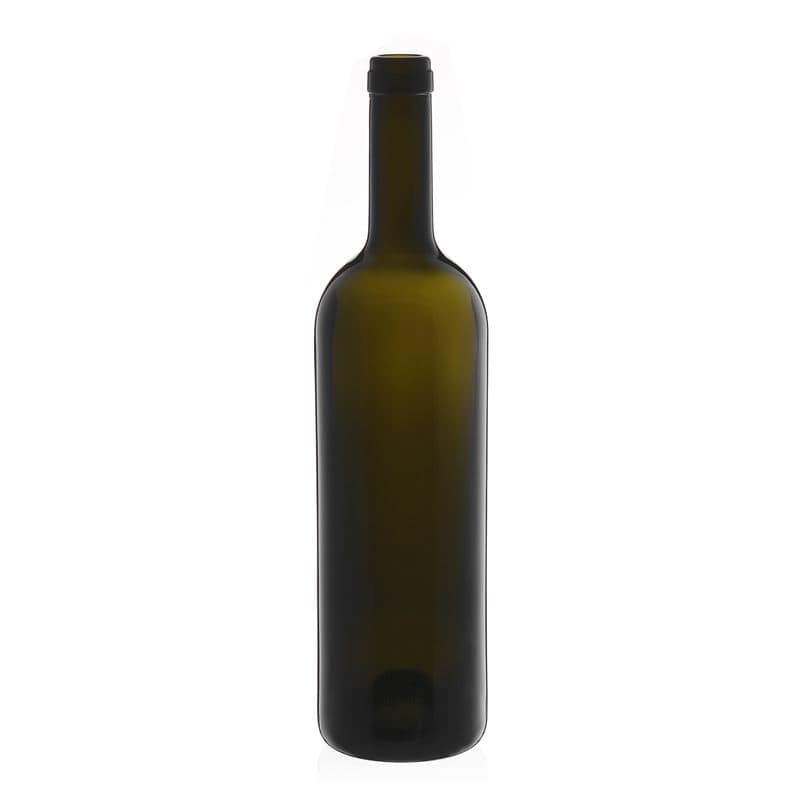 750 ml butelka na wino 'Golia', kolor zielony antyczny, zamknięcie: korek
