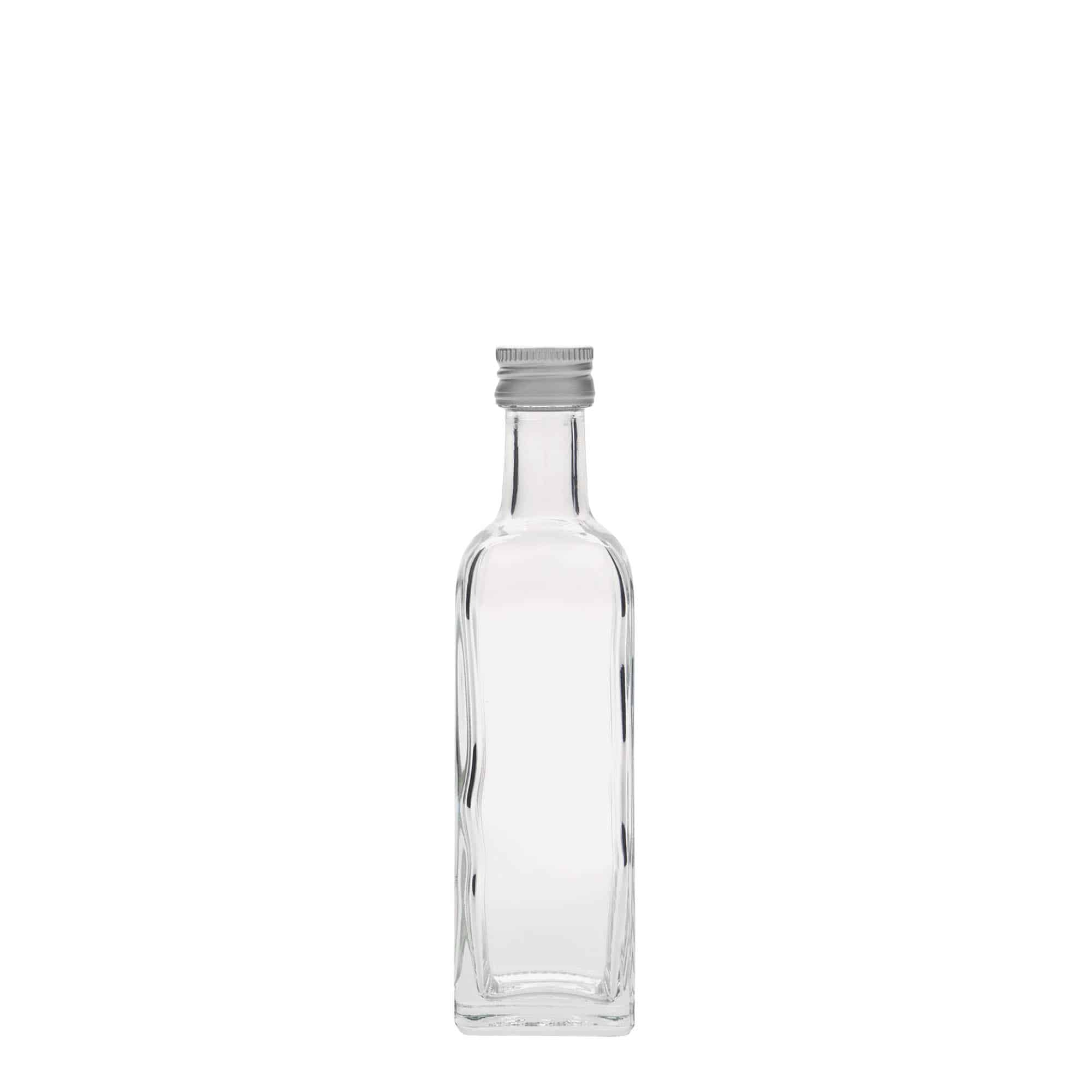 60 ml butelka szklana 'Marasca', kwadratowa, zamknięcie: PP 18