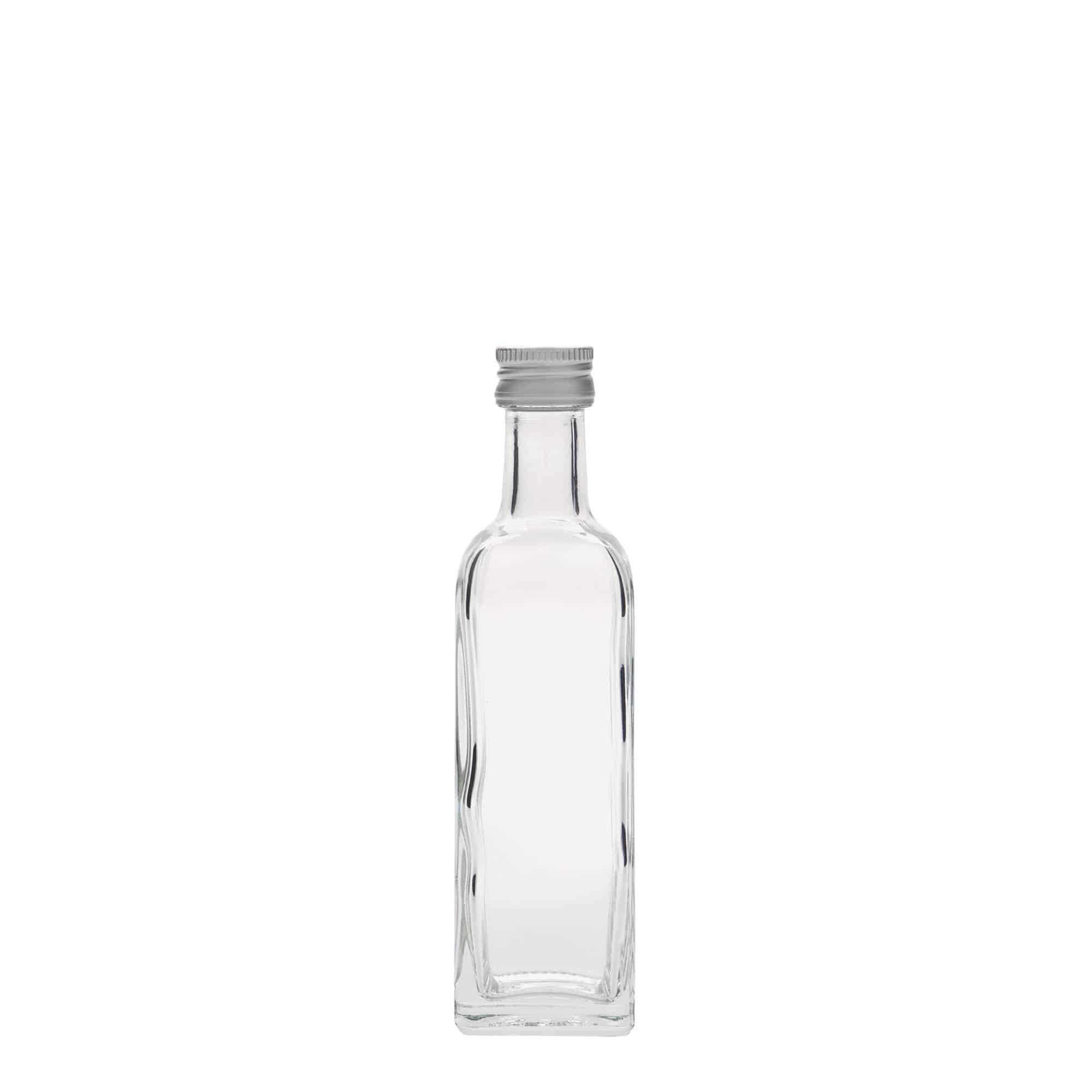 60 ml butelka szklana „Marasca”, kwadratowa, gwint: PP 18
