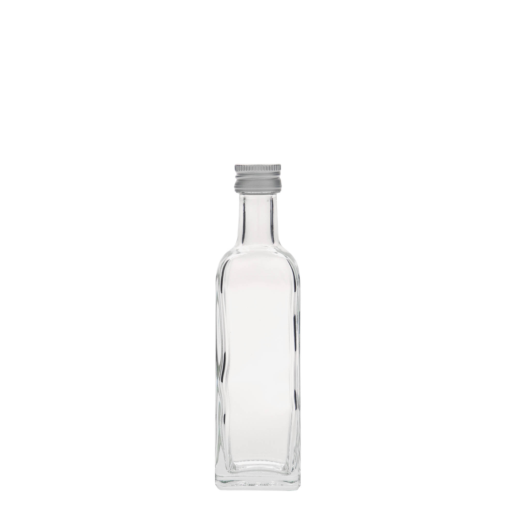 60 ml butelka szklana „Marasca”, kwadratowa, gwint: PP 18 60 ml butelka szklana „Marasca”, kwadratowa, gwint: PP 18