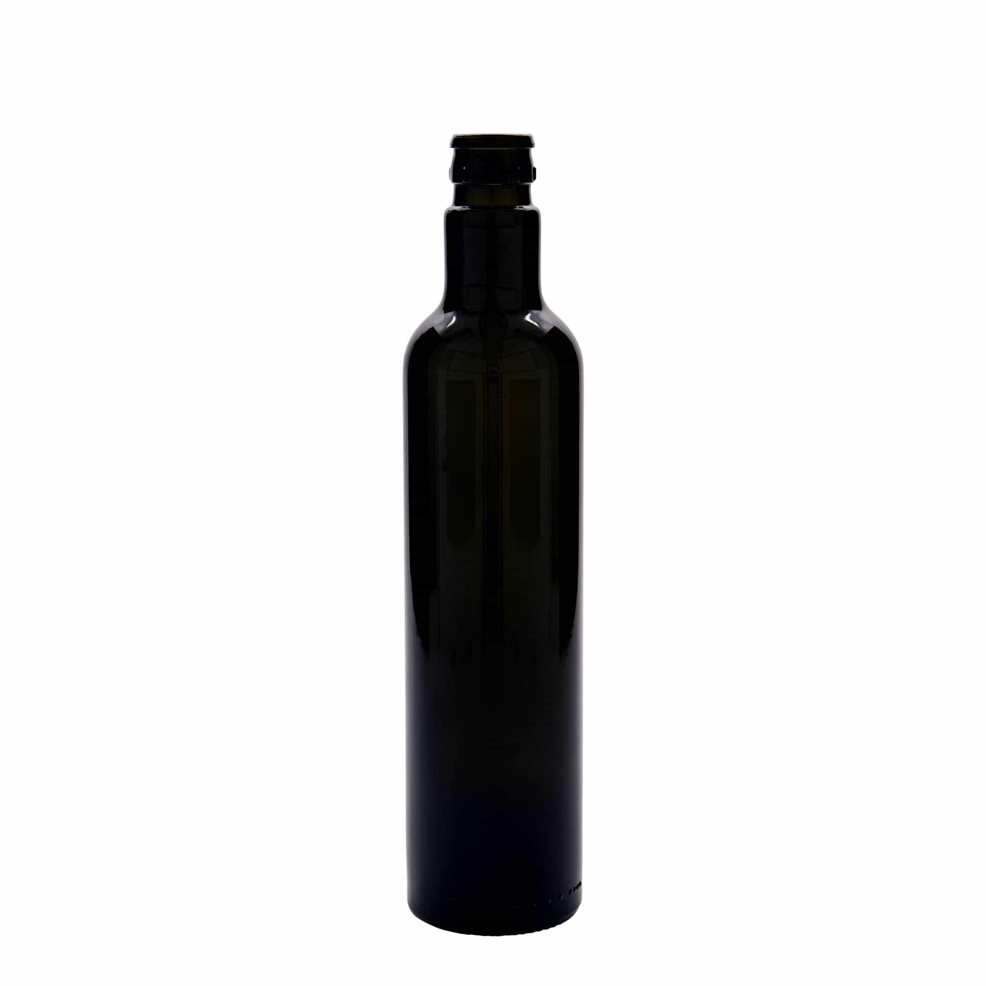 500 ml butelka na ocet/olej 'Willy New', szkło, kolor zielony antyczny, zamknięcie: DOP