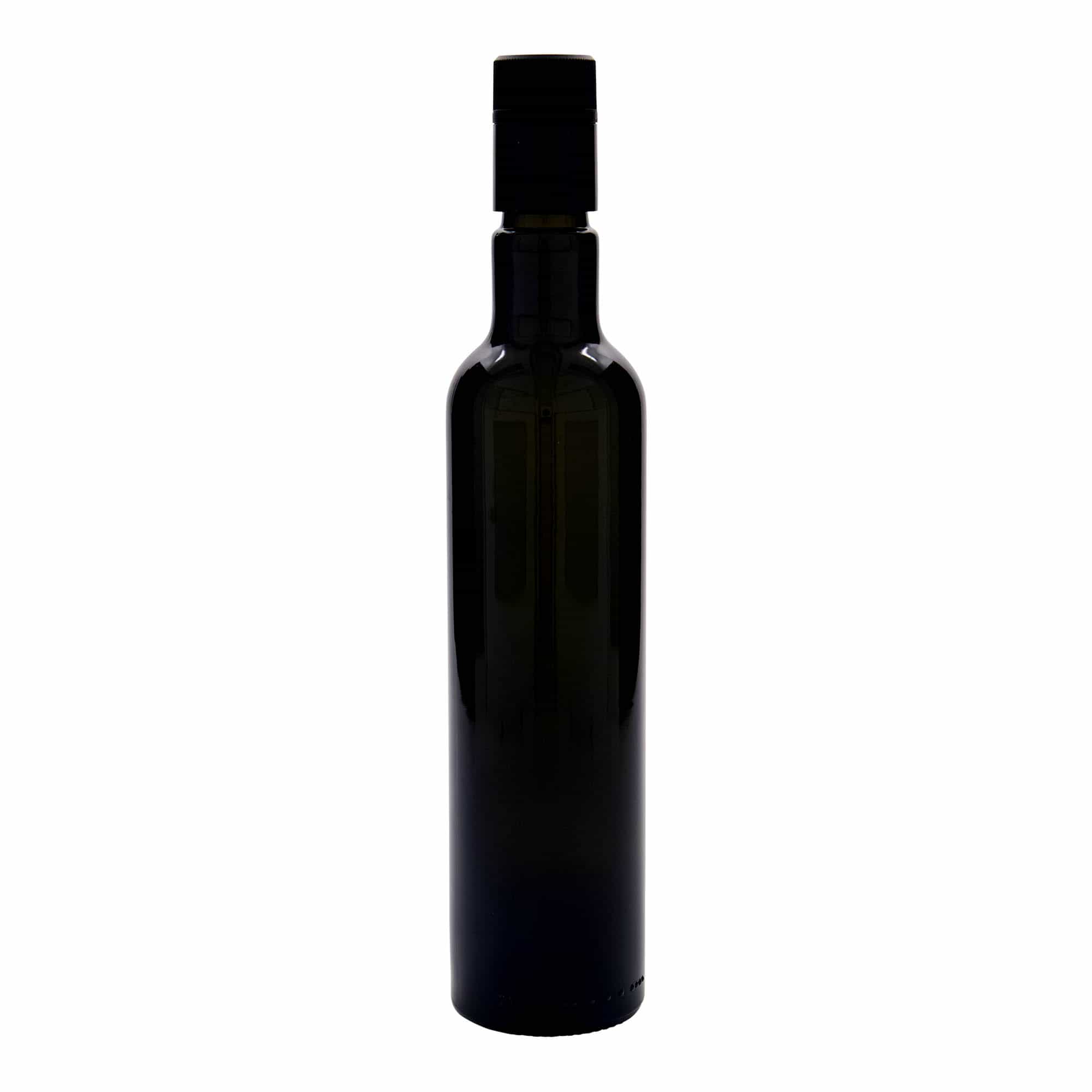 500 ml butelka na ocet/olej „Willy New”, szkło, antyczny zielony, wylot: DOP