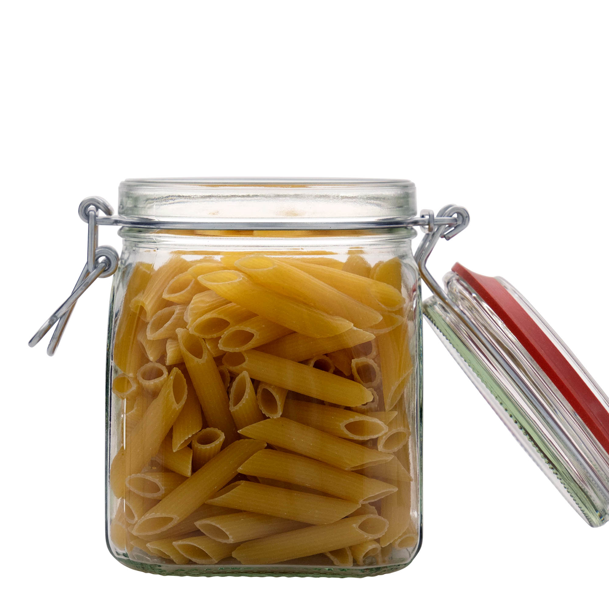 900 ml słoik z drucianym zamknięciem, kwadratowy, otwór: zamknięcie na druciany klips 900 ml słoik z drucianym zamknięciem, kwadratowy, otwór: zamknięcie na druciany klips