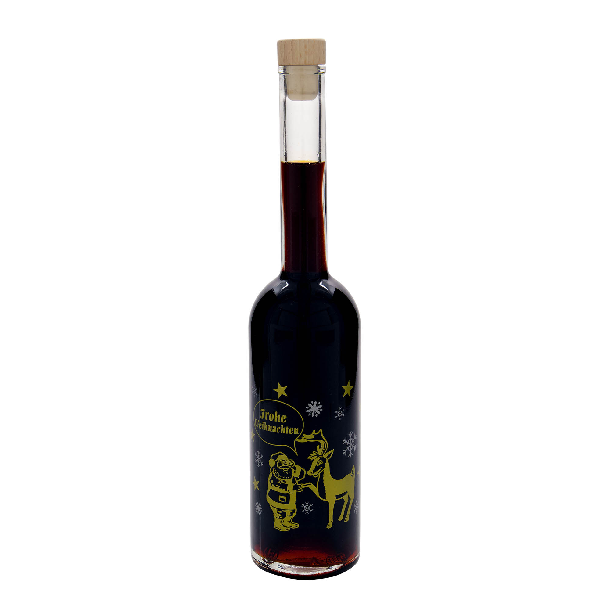 500 ml butelka szklana 'Opera', motyw: fajerwerki, szyjka: korek