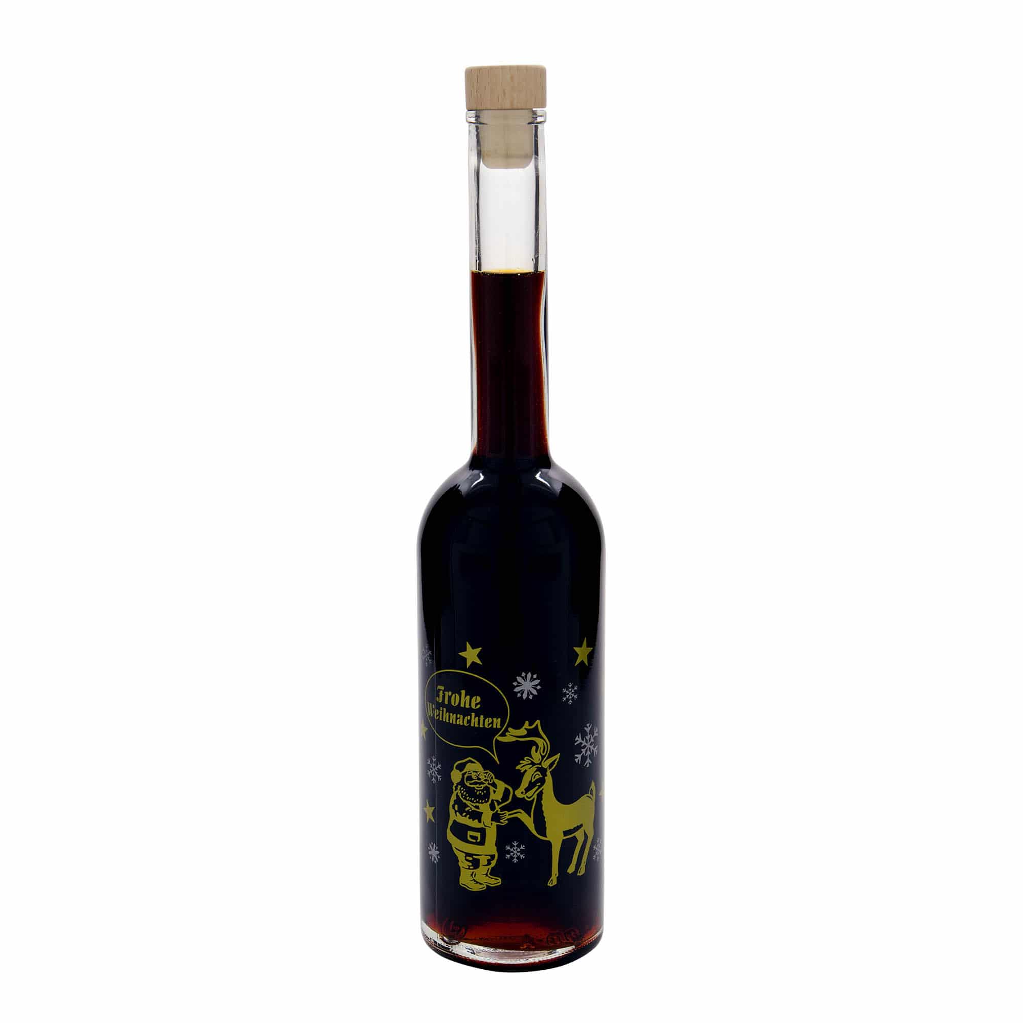 500 ml butelka szklana 'Opera', motyw: fajerwerki, szyjka: korek