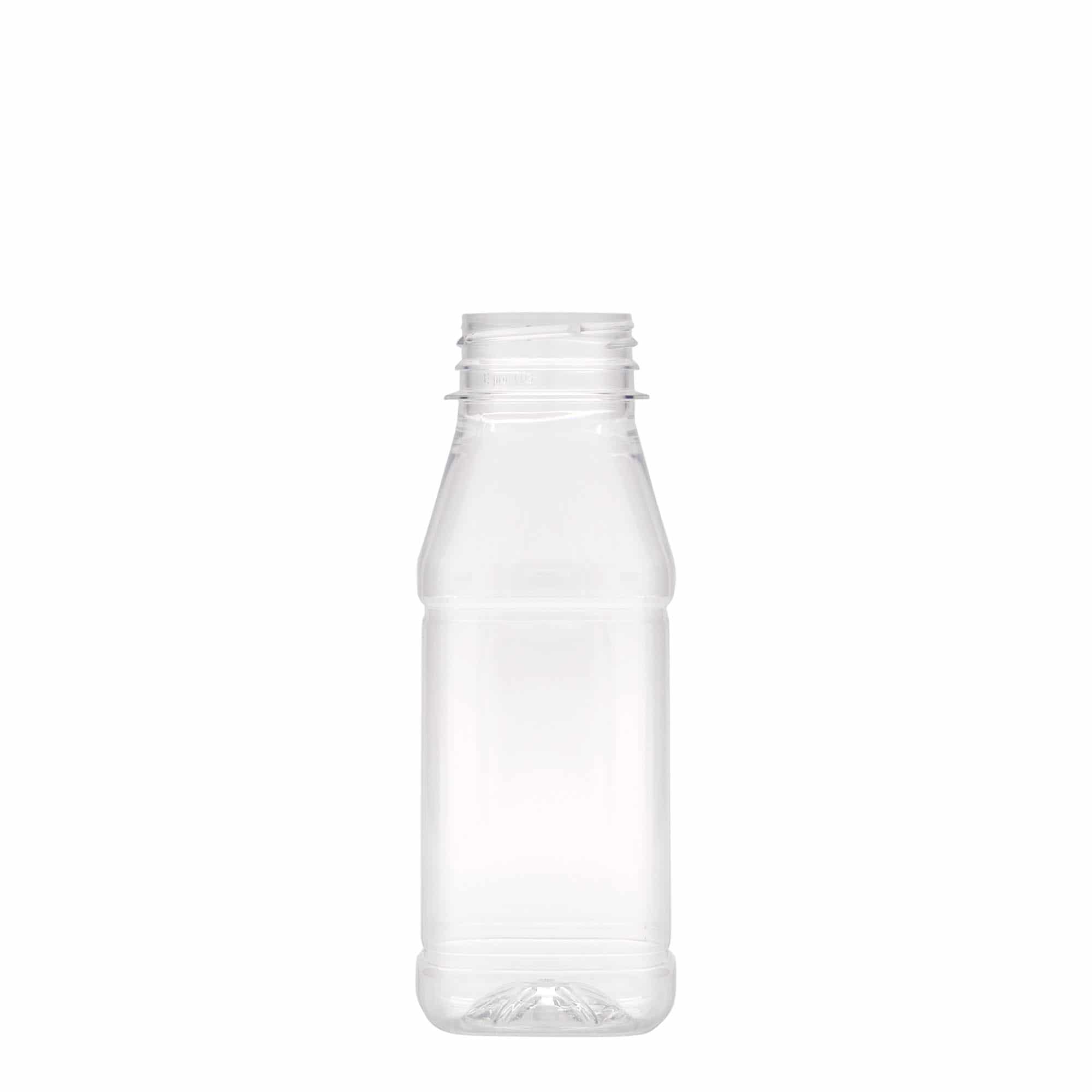 250 ml butelka PET 'Milk and Juice Carre', kwadratowa, tworzywo sztuczne, zamknięcie: 38 mm 250 ml butelka PET 'Milk and Juice Carre', kwadratowa, tworzywo sztuczne, zamknięcie: 38 mm