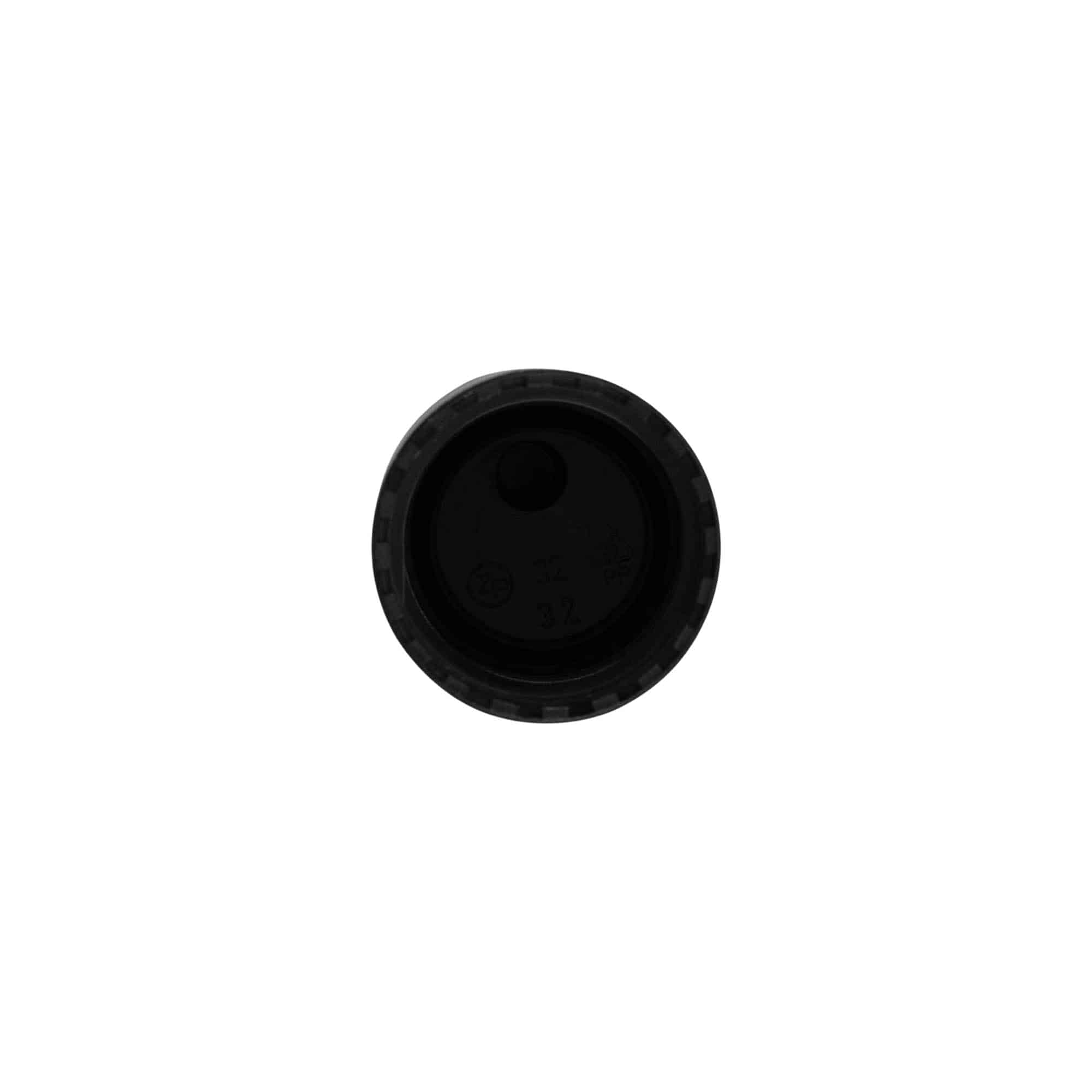 Zakrętka Disc Top, tworzywo sztuczne PP, kolor czarny, do zamknięcia: 24/410