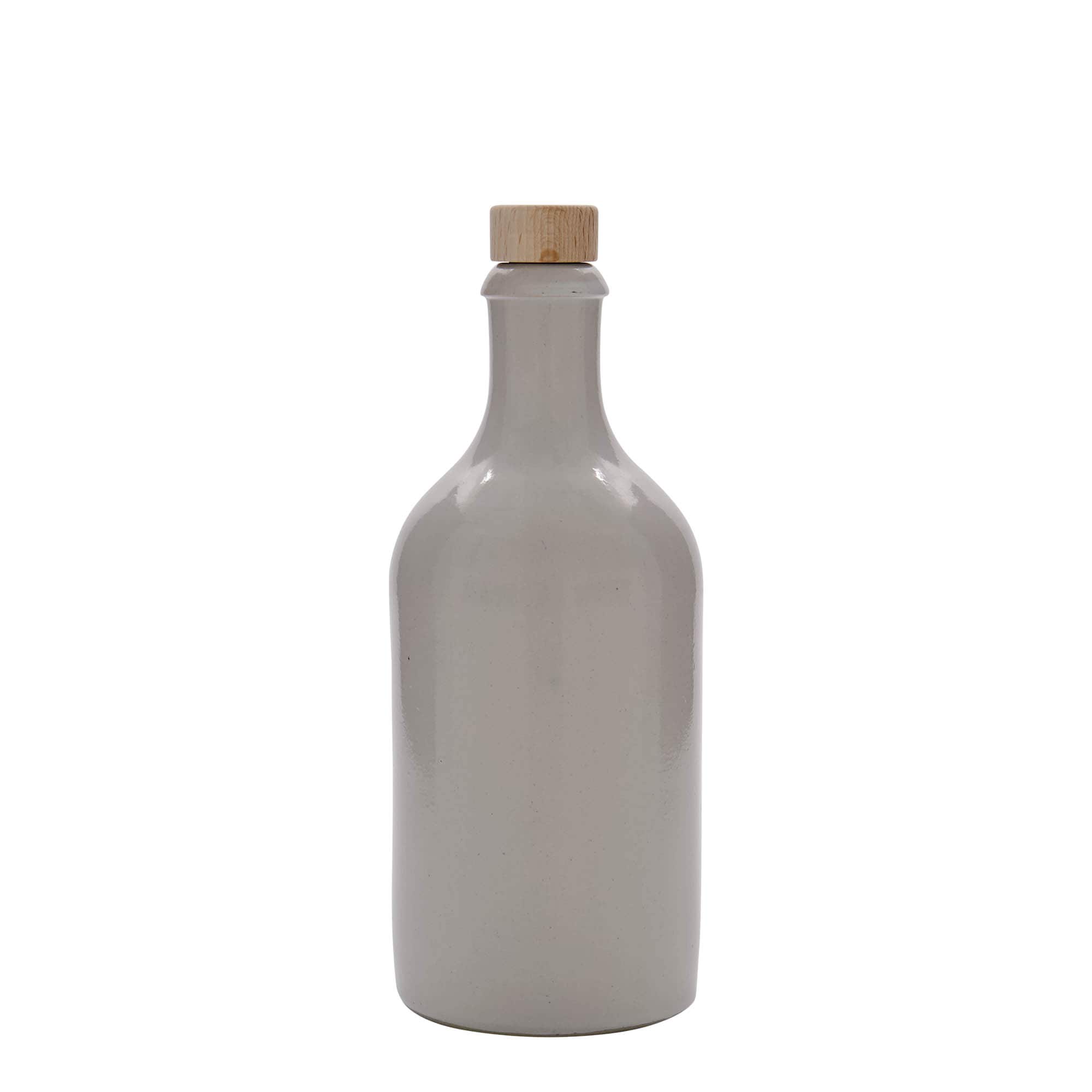 500 ml dzban gliniany, kamionkowy, biały, wylot: korek