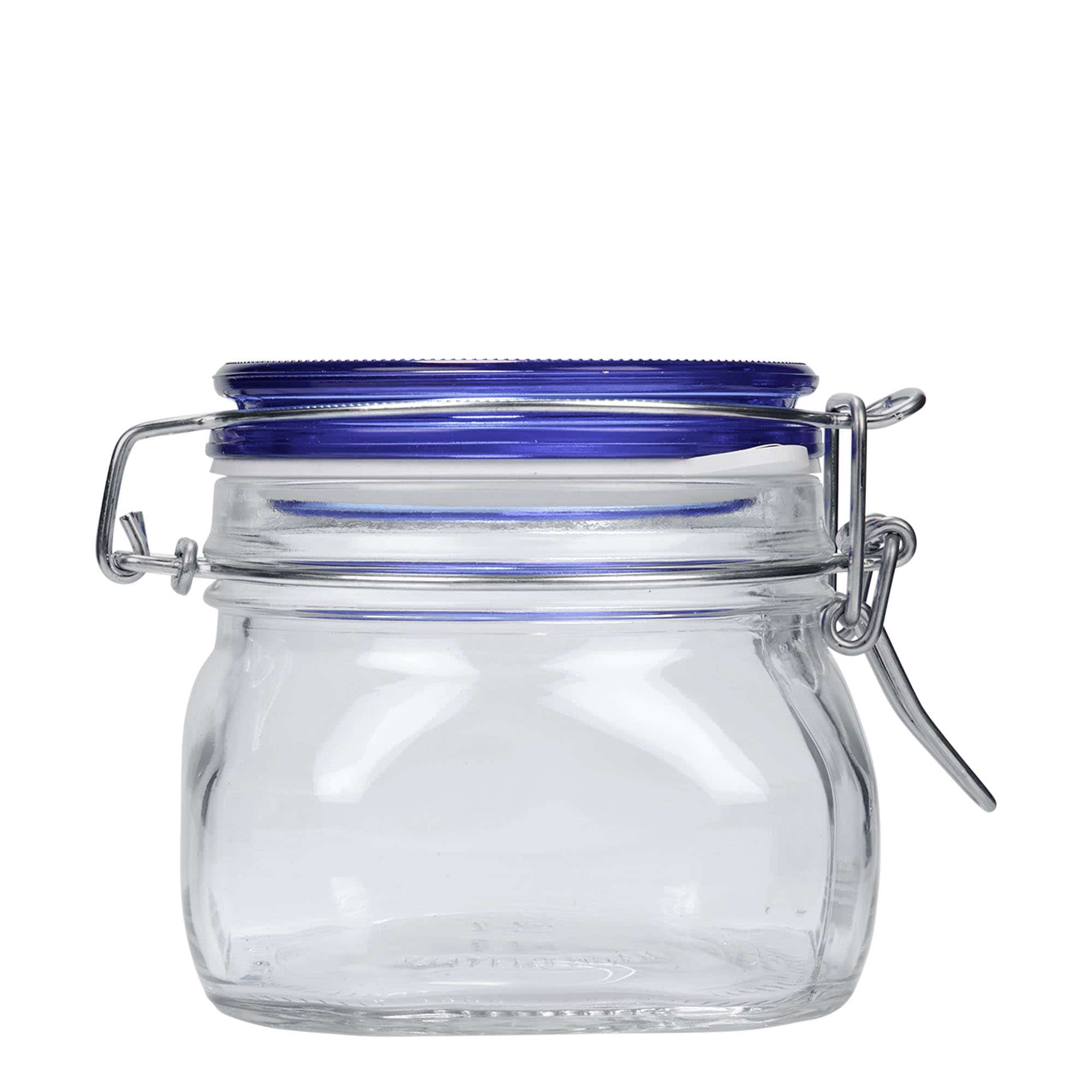 500 ml słoik z zamknięciem pałąkowym 'Fido' Blue Top, kwadratowy, zamknięcie: Zamknięcie pałąkowe 500 ml słoik z zamknięciem pałąkowym 'Fido' Blue Top, kwadratowy, zamknięcie: Zamknięcie pałąkowe
