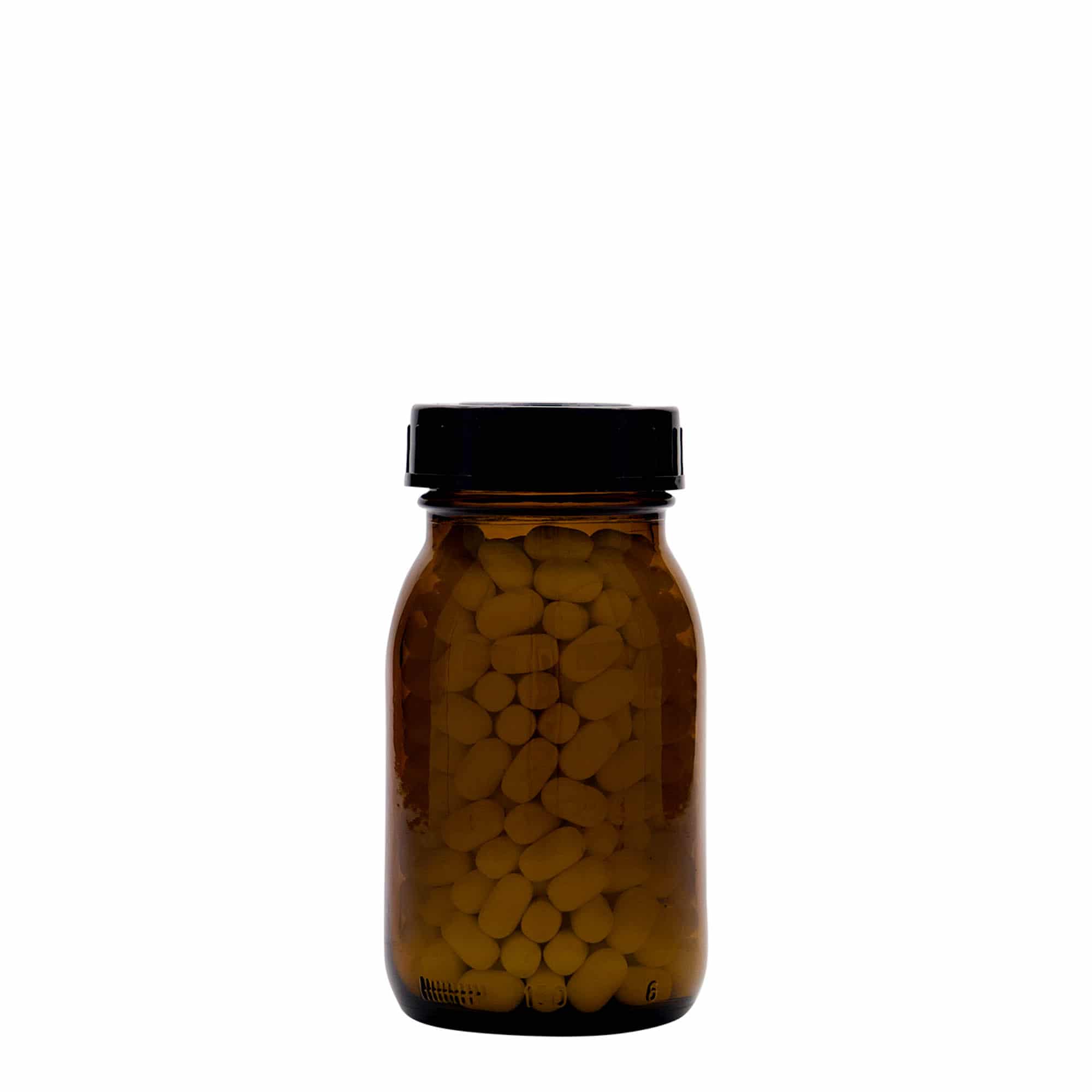 150 ml słoik szerokootworowy, brązowy, wylot: DIN 45