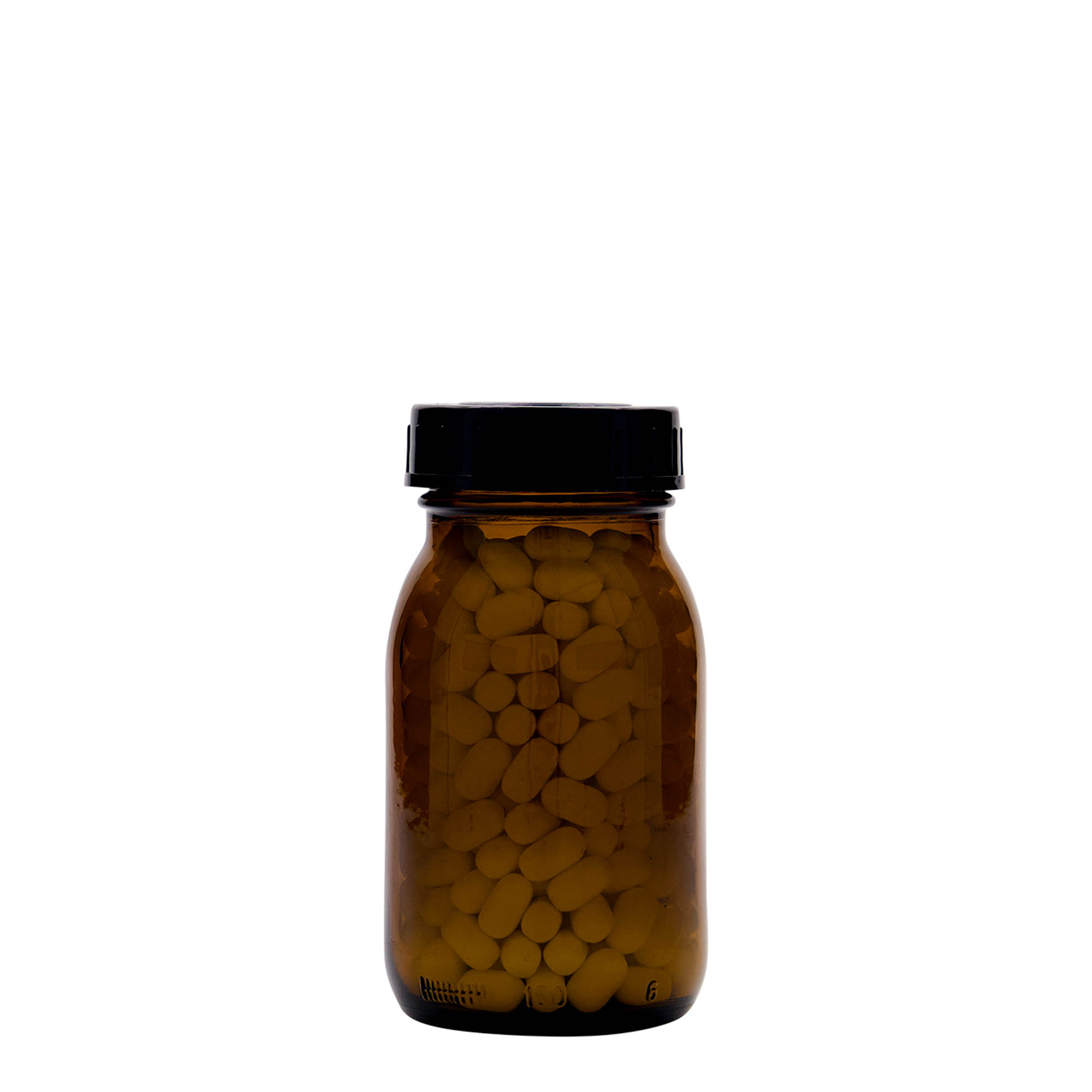 150 ml słoik szerokootworowy, brązowy, wylot: DIN 45