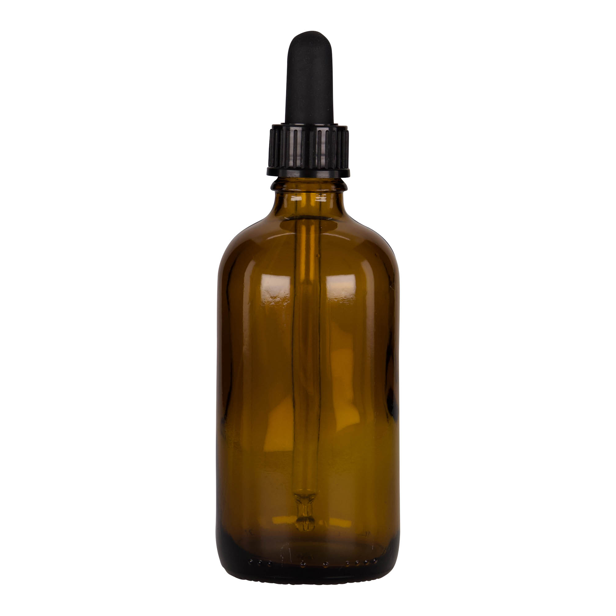100 ml butelka z pipetą, medyczna, szkło, brązowo-czarna, gwint: DIN 18
