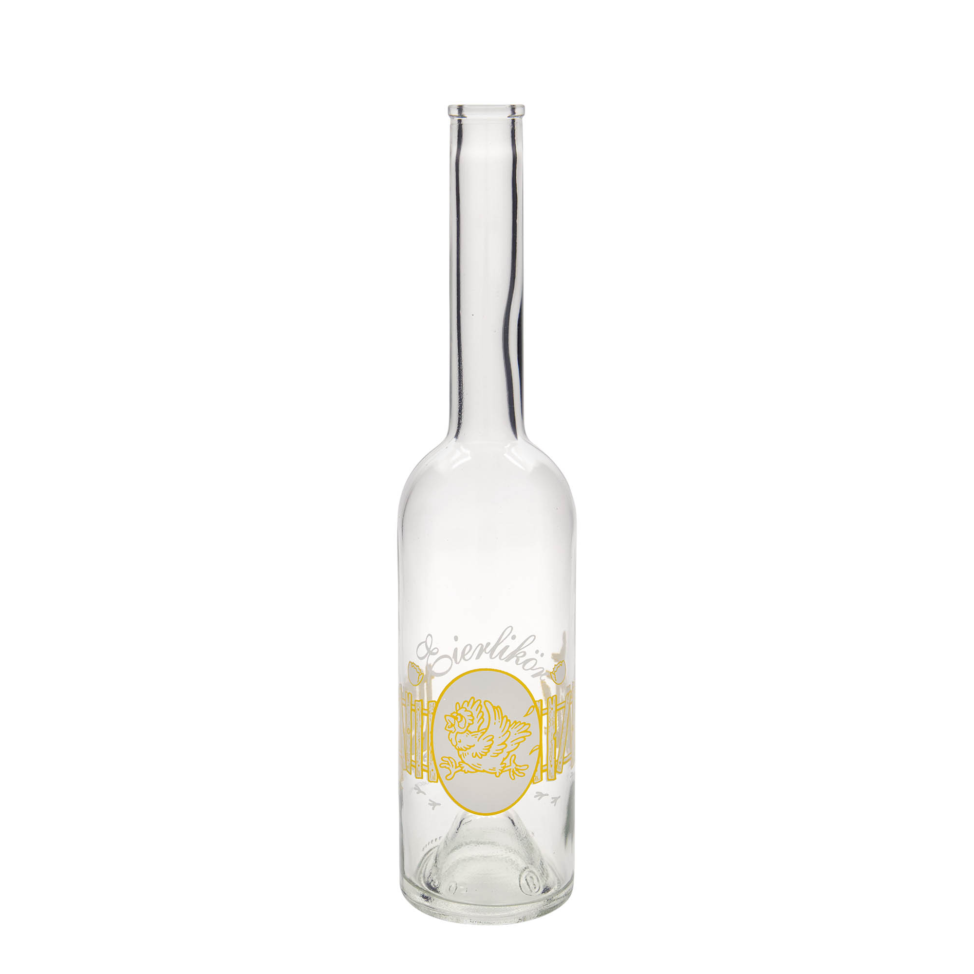 500 ml butelka szklana 'Opera', motyw: likier jajeczny, korek 500 ml butelka szklana 'Opera', motyw: likier jajeczny, korek