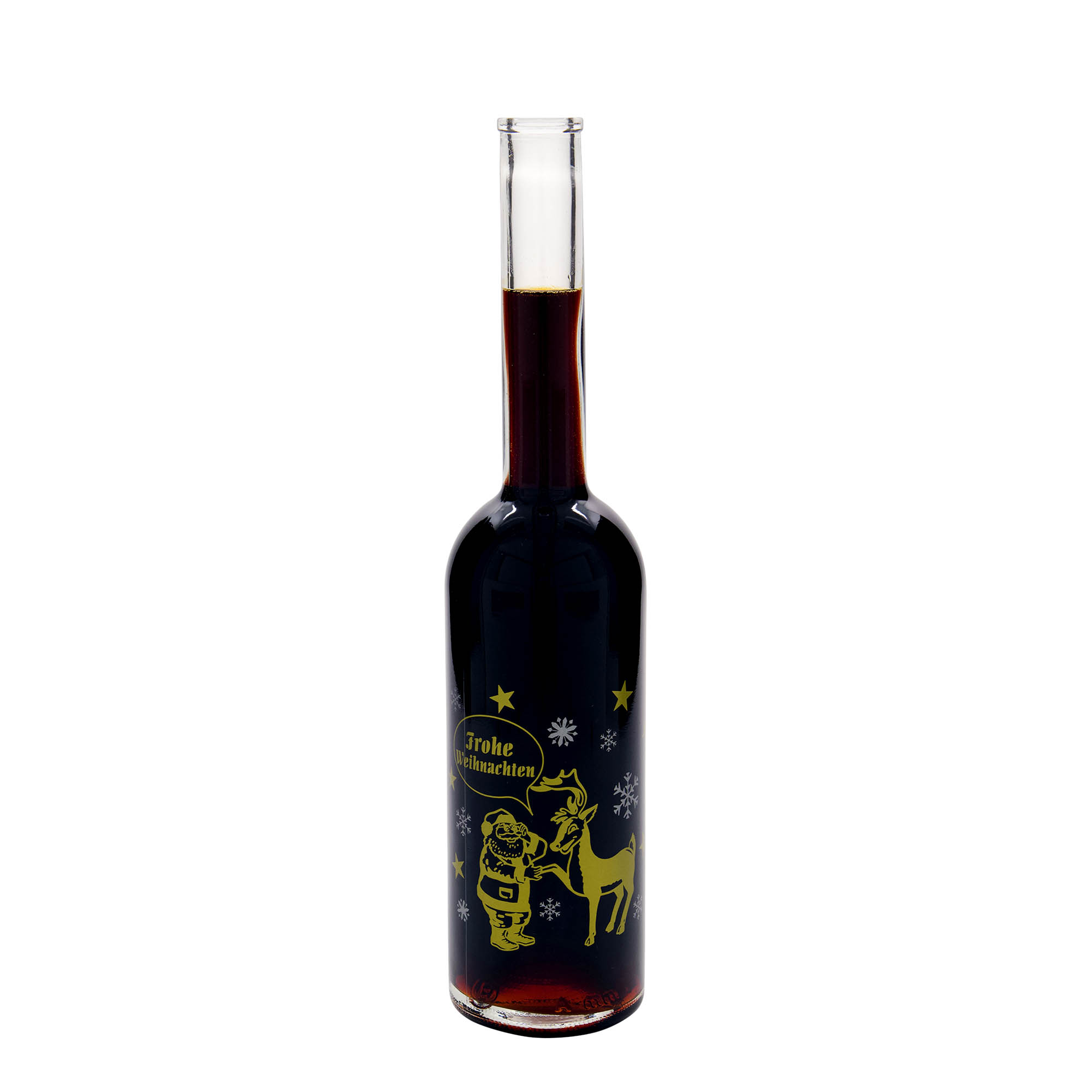 500 ml butelka szklana 'Opera', motyw: fajerwerki, szyjka: korek