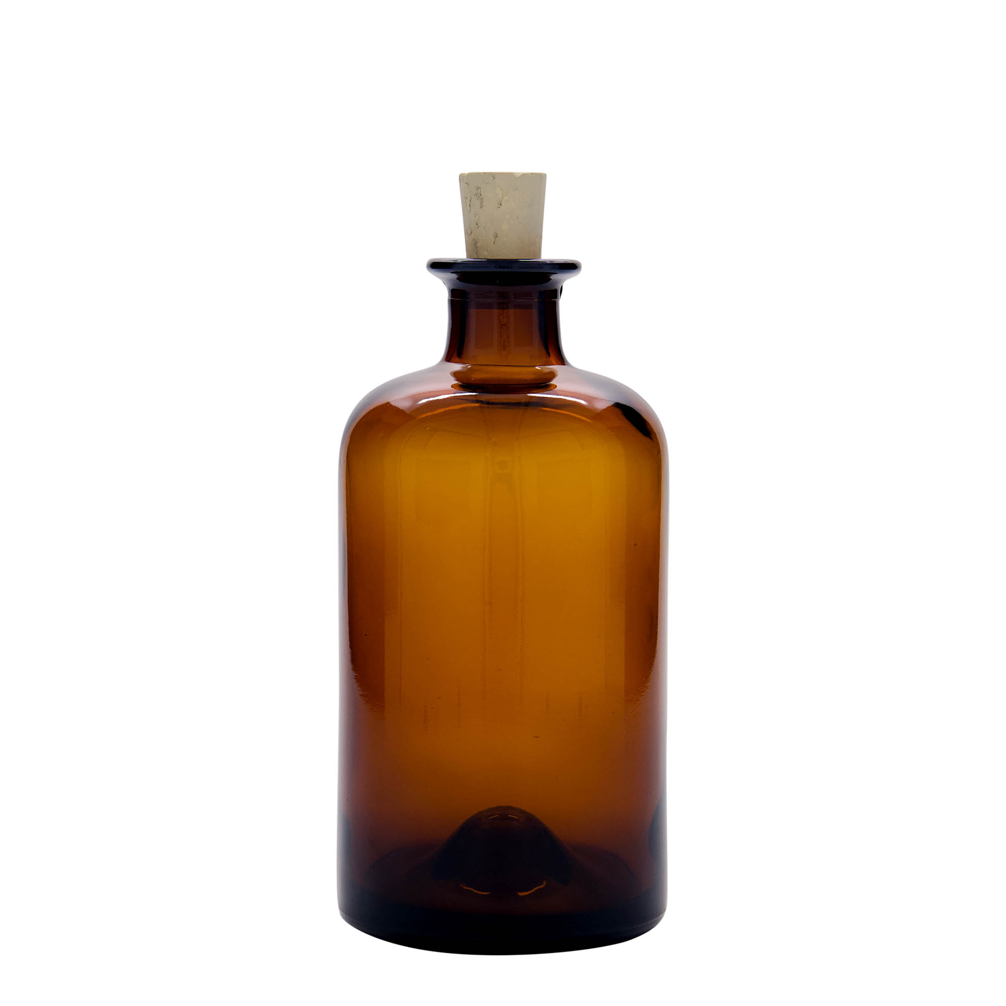 500 ml butelka szklana apteczna, brązowa, szyjka: korek