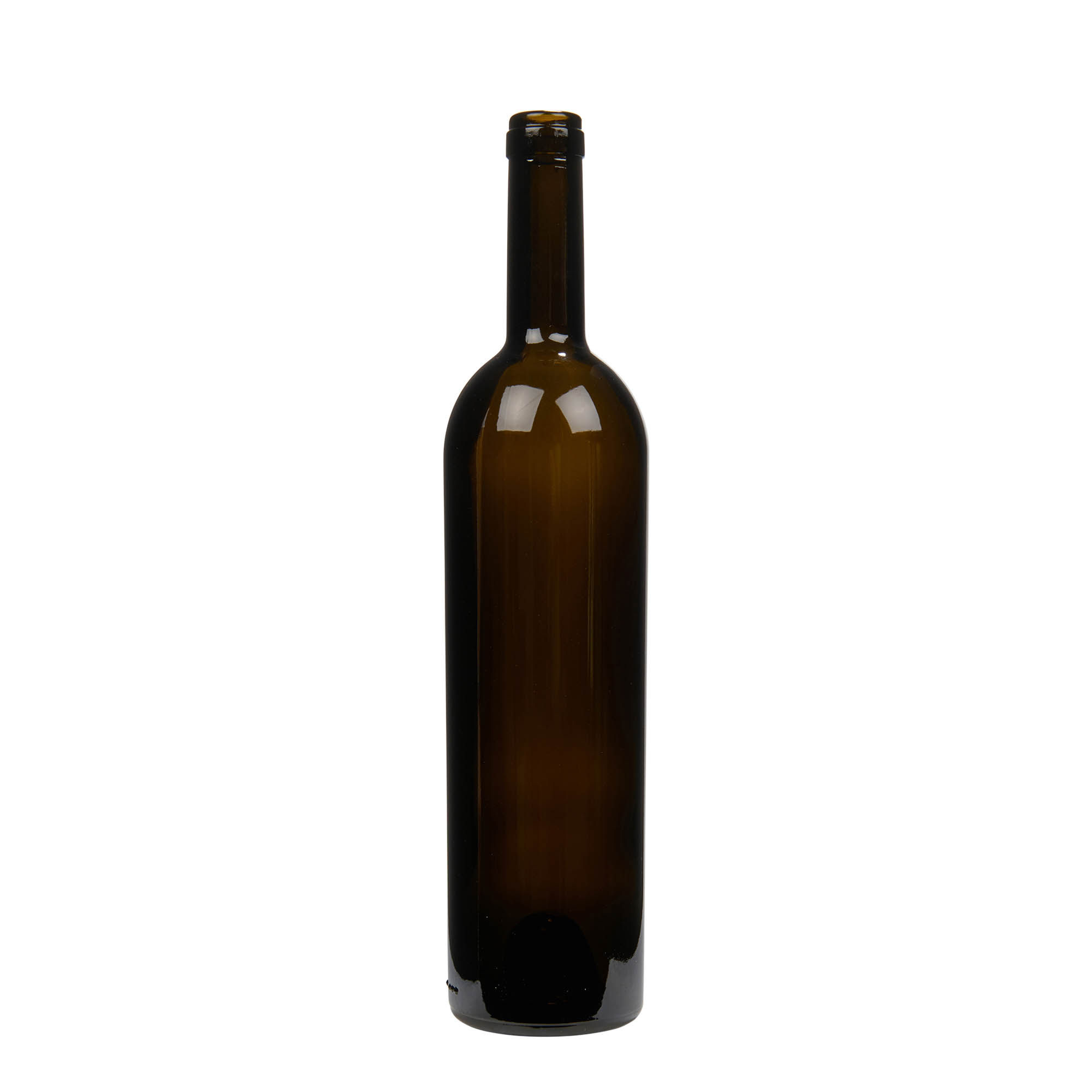 750 ml butelka na wino 'Liberty', antyczna zieleń, korek w szyjce