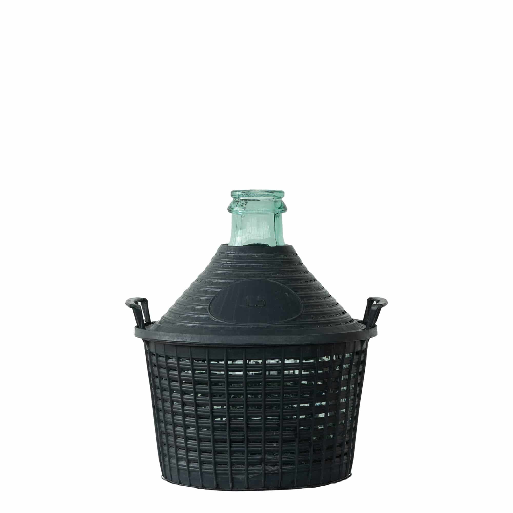 5 l butla balonowa z wąską szyjką, szkło, wylot: nakładana pokrywka