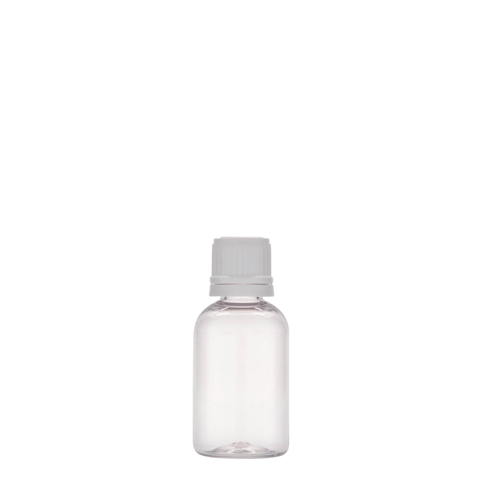 30 ml butelka medyczna PET „Easy Living”, tworzywo sztuczne, gwint: DIN 18