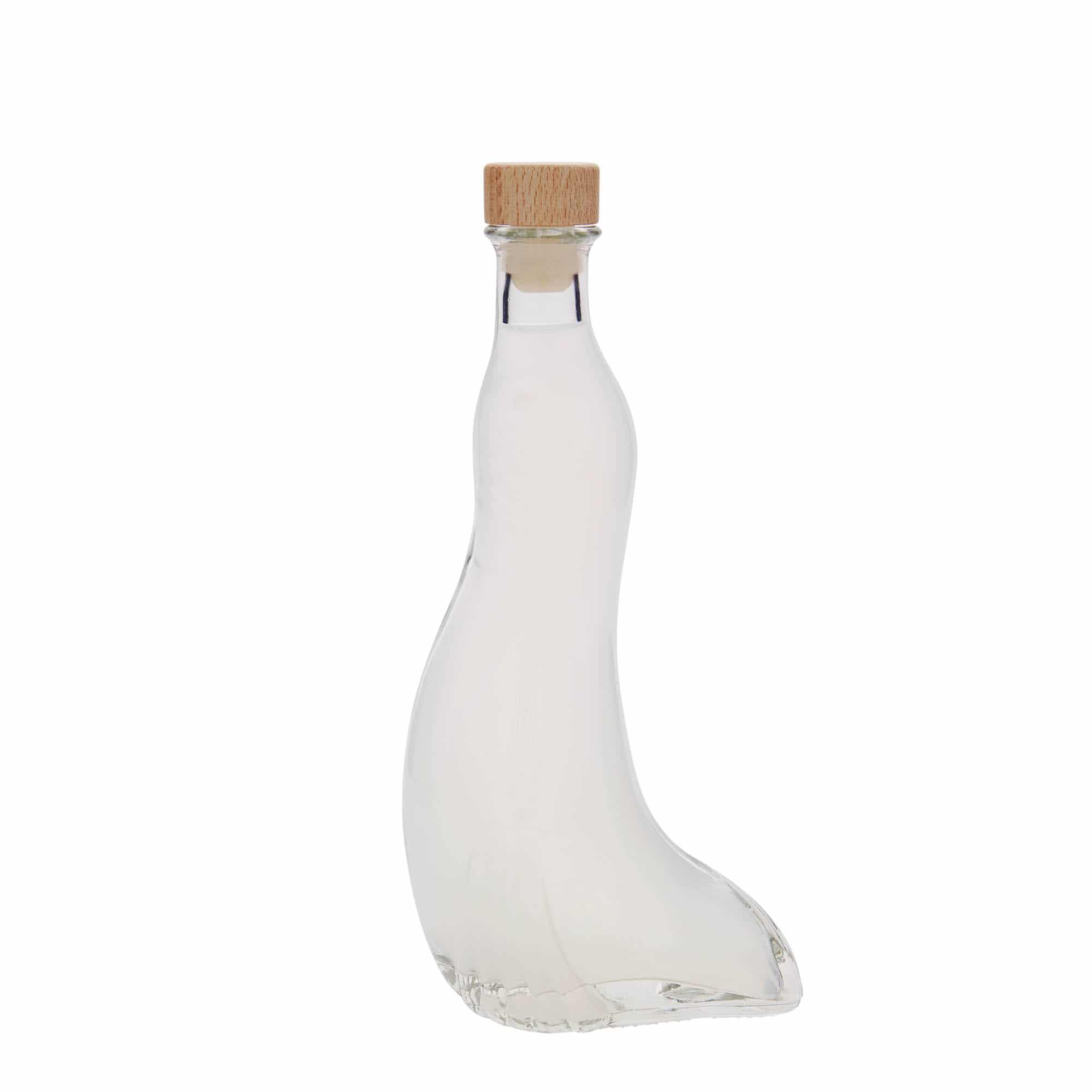 200 ml butelka szklana 'Foka', zamknięcie: korek