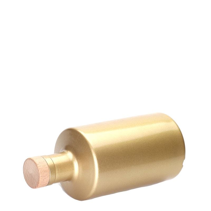 500 ml butelka szklana 'Caroline', złota, szyjka: korek 500 ml butelka szklana 'Caroline', złota, szyjka: korek