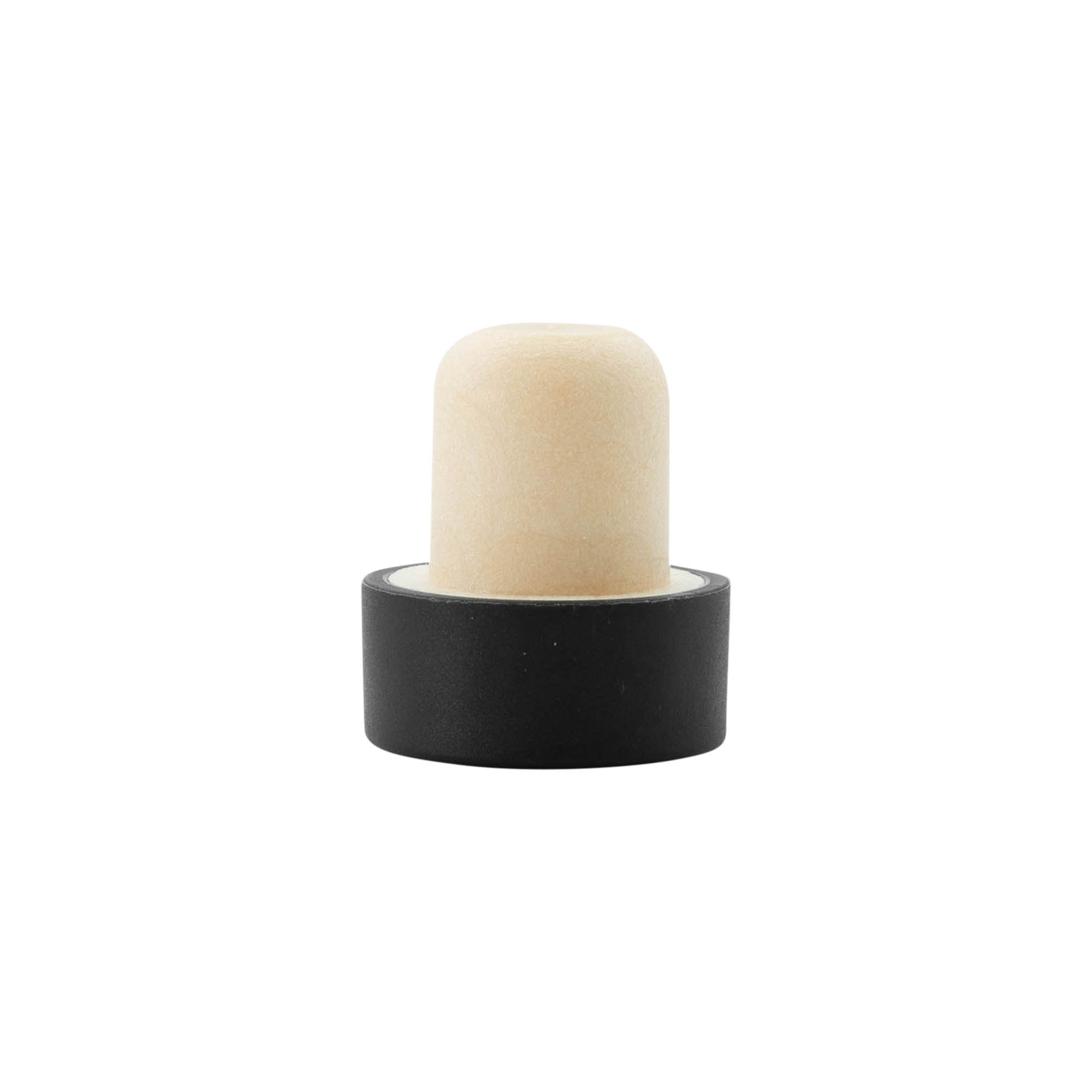 Korek z uchwytem 19 mm, tworzywo sztuczne, czarny, do otworu: korek Korek z uchwytem 19 mm, tworzywo sztuczne, czarny, do otworu: korek
