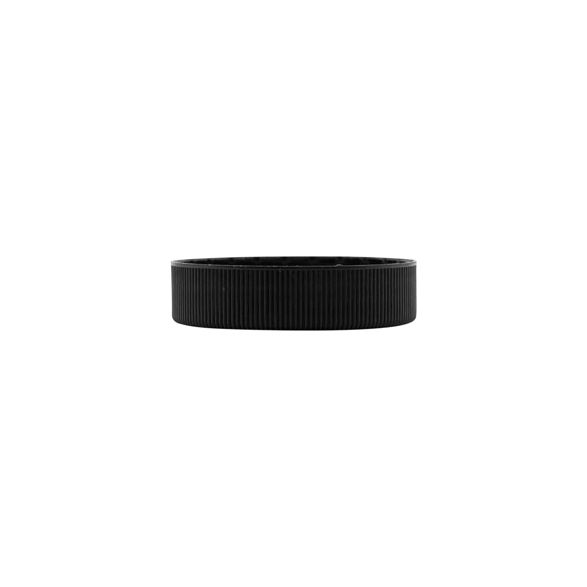 Zakrętka z wkładką EPE, tworzywo sztuczne PP, czarna, do wylotu: DIN 60