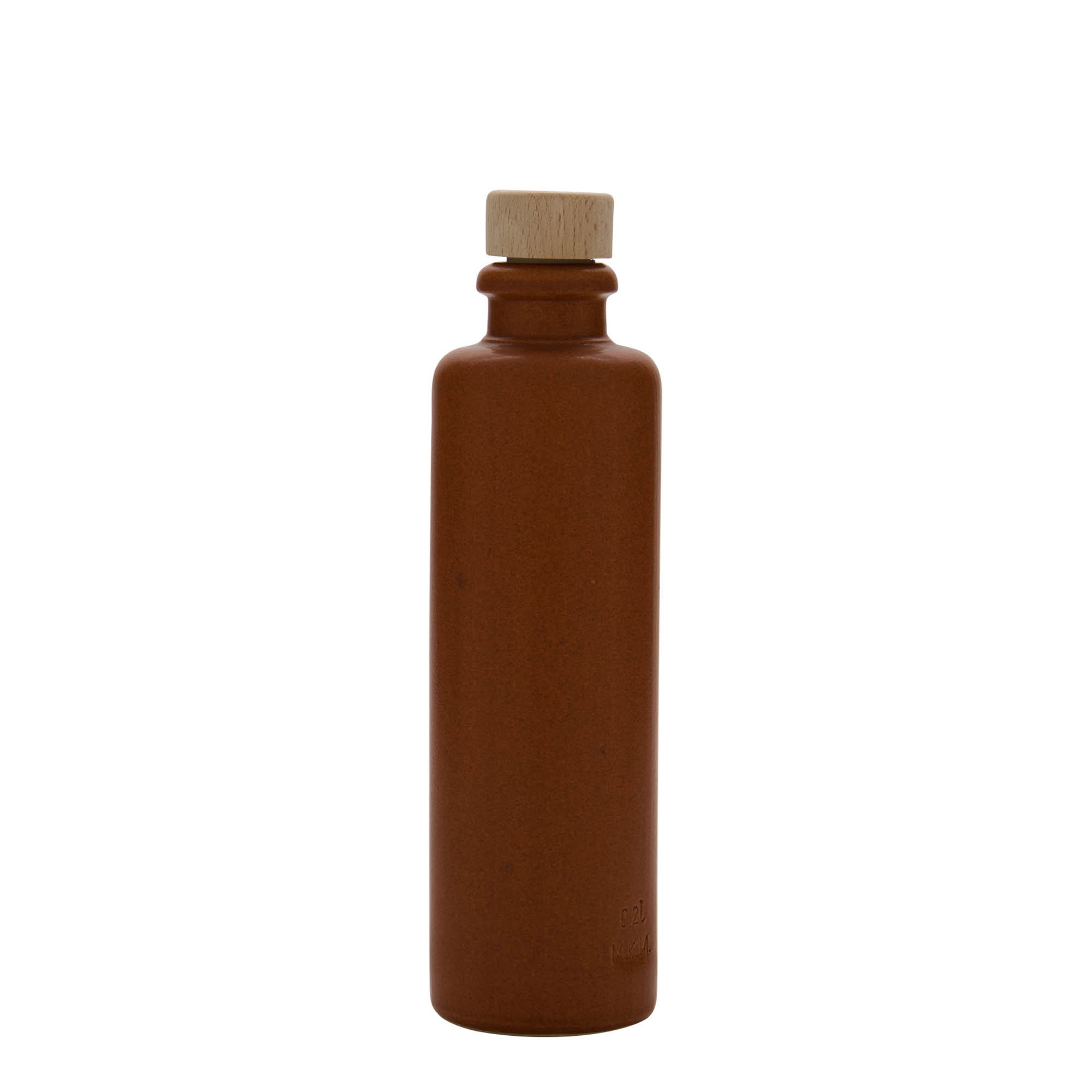 200 ml dzbanek do toniku, kamionka, czerwono-brązowy, wylot: korek