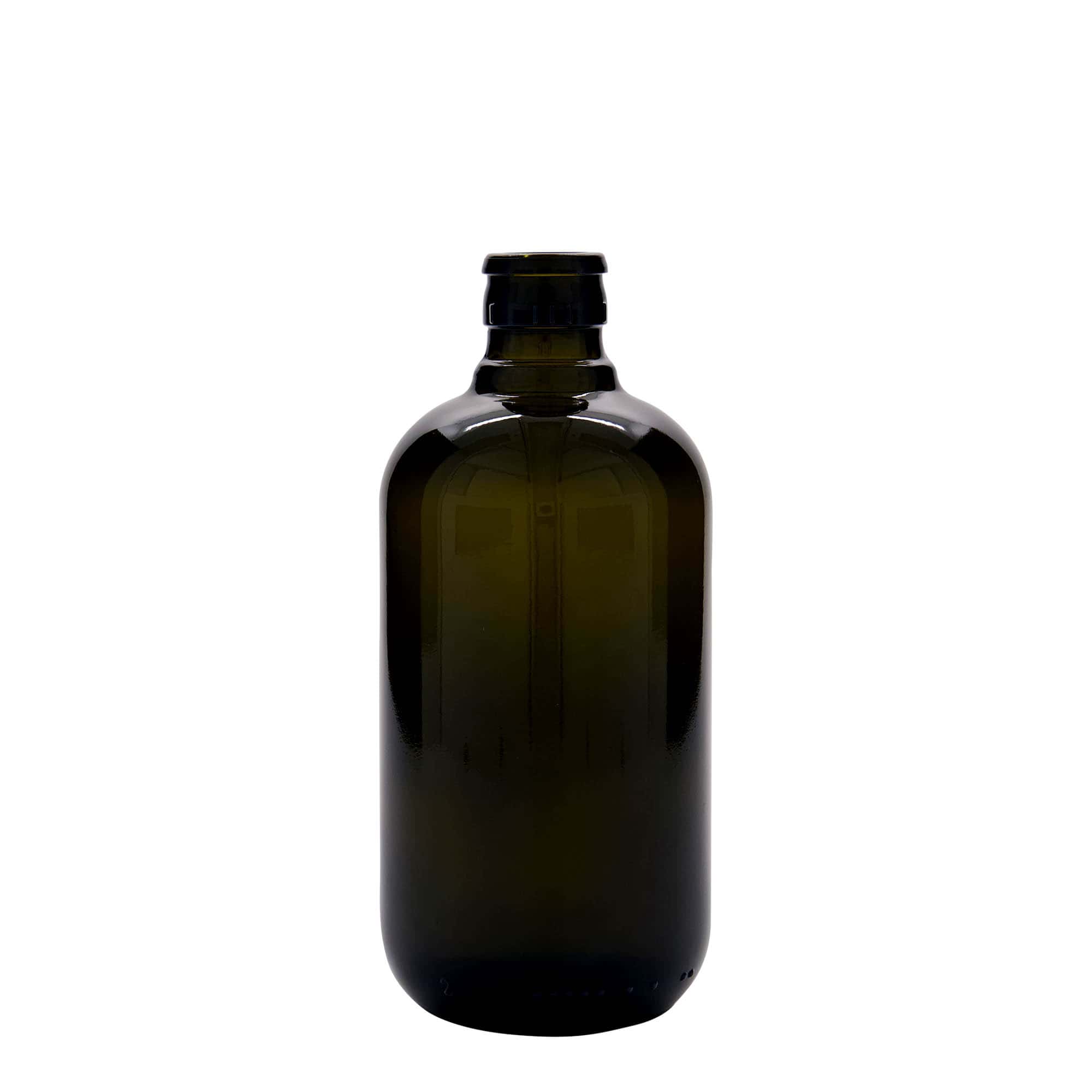 Butelka na ocet/olej 500 ml „Biolio”, szkło antyczne zielone, wylot: DOP