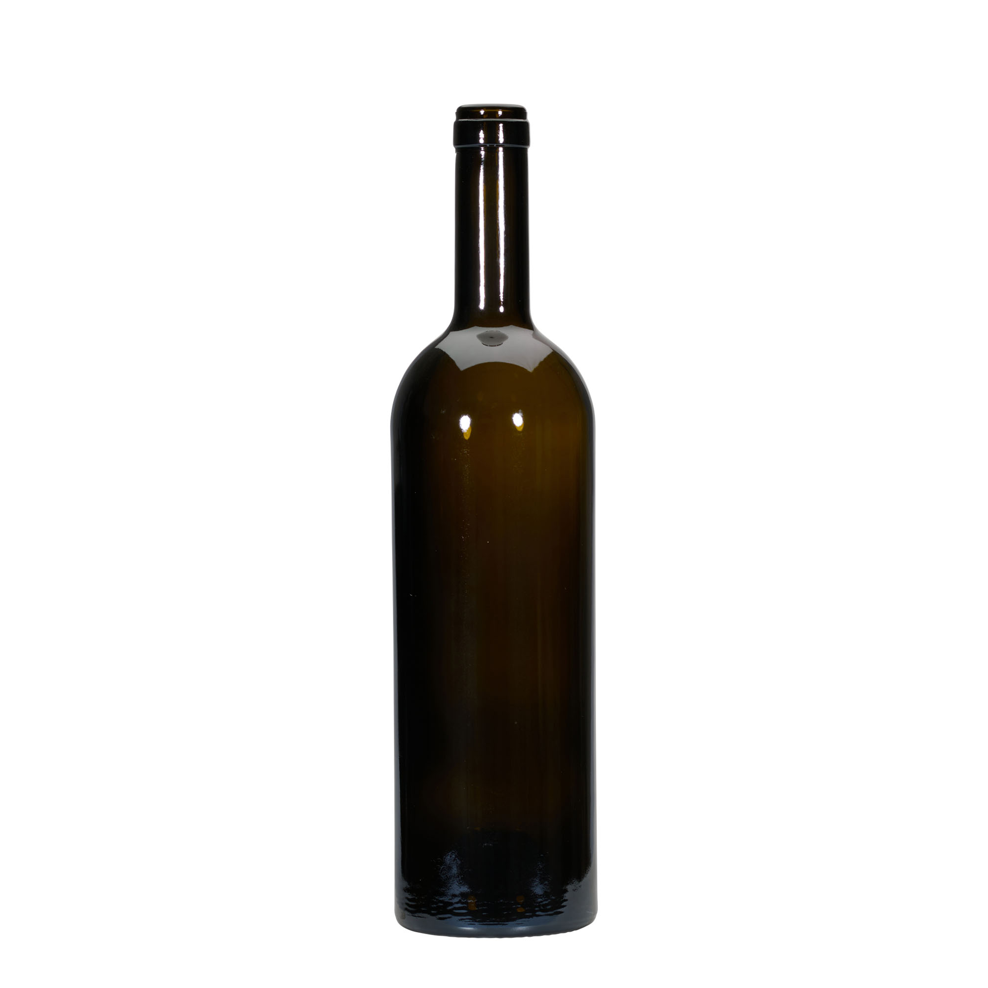 750 ml butelka na wino 'Golia', antyczna zieleń, szyjka: korek