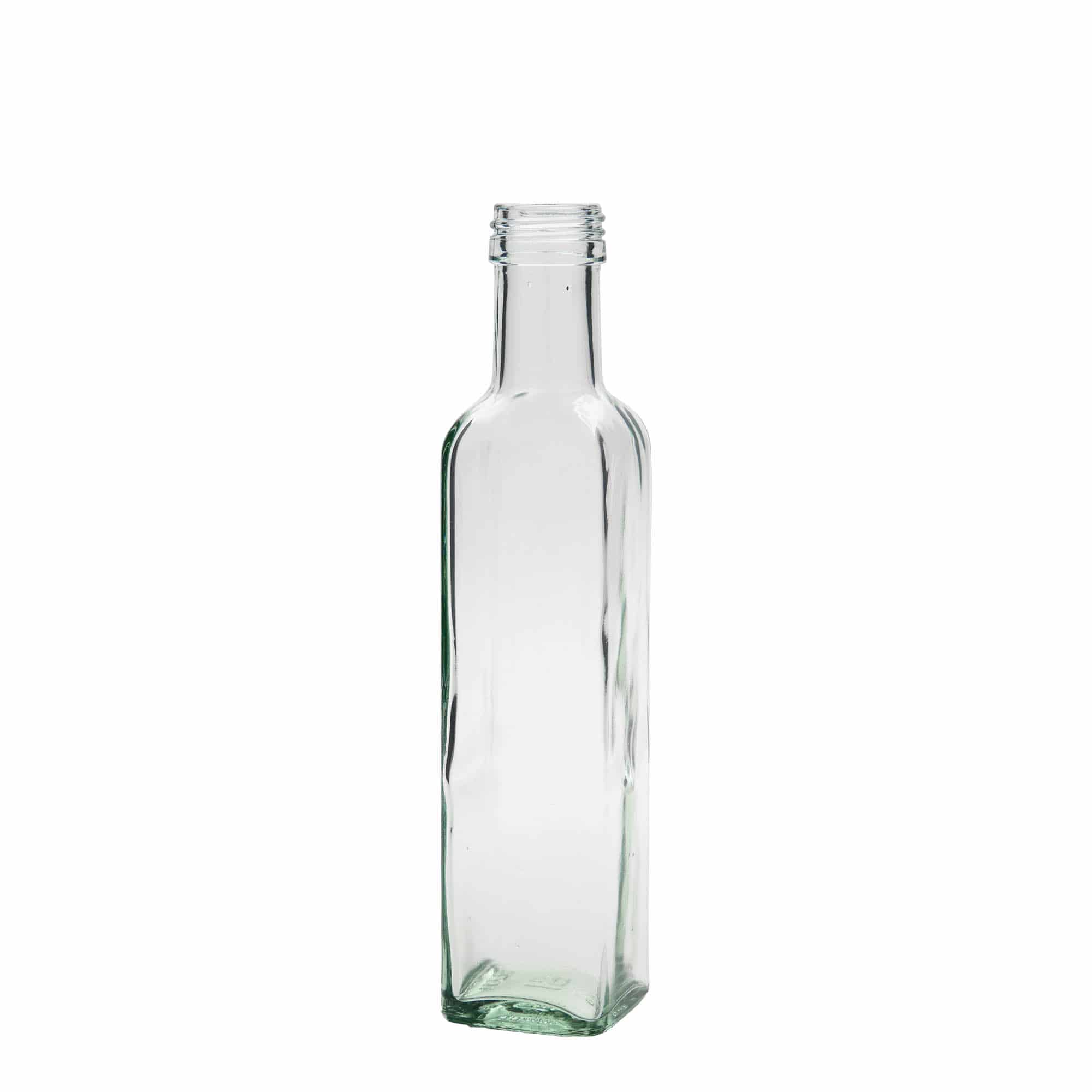 250 ml butelka szklana 'Marasca', kwadratowa, wylot: PP 31,5