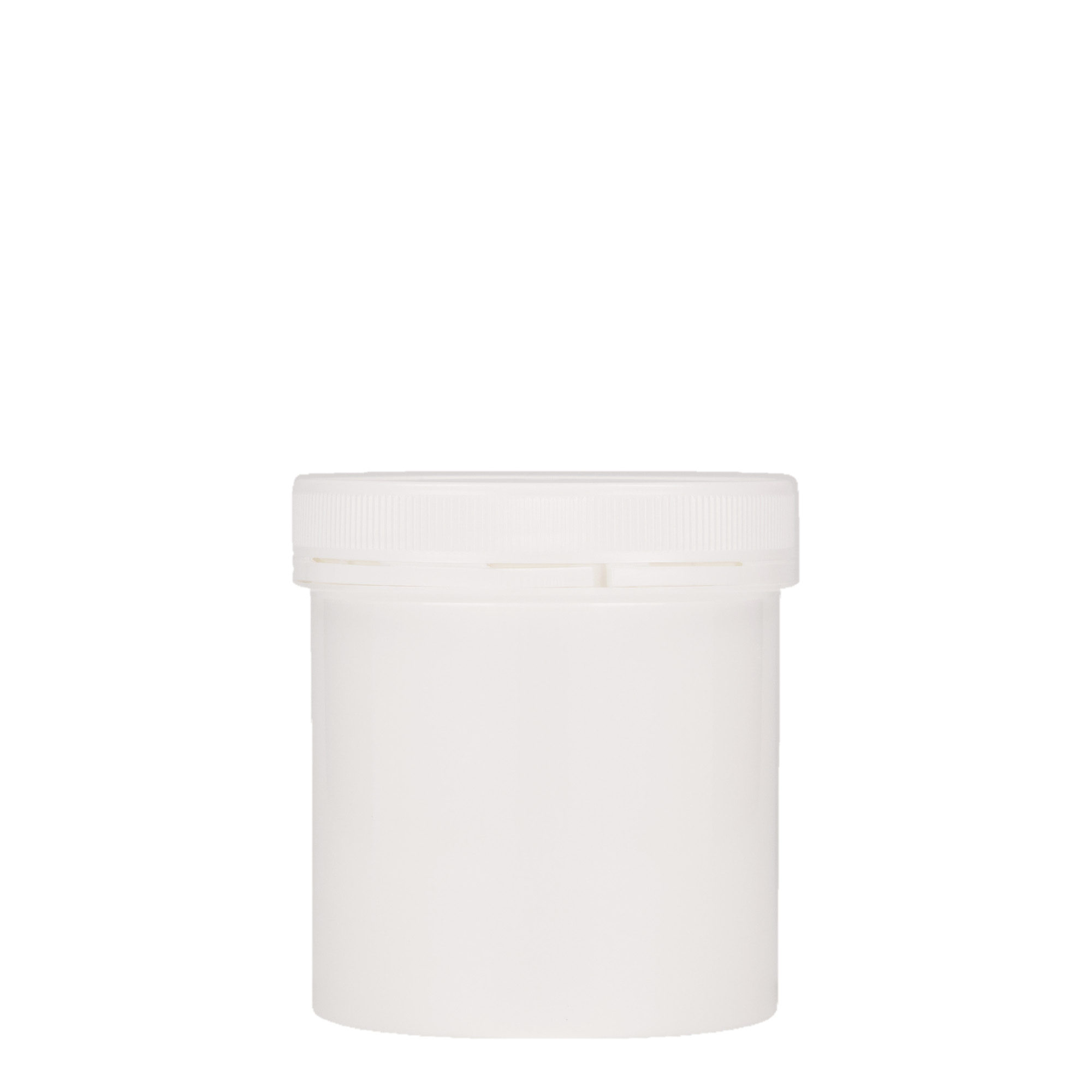 250 ml słoiczek z tworzywa sztucznego 'Securilock', PP, kolor biały, zamknięcie: zakrętka