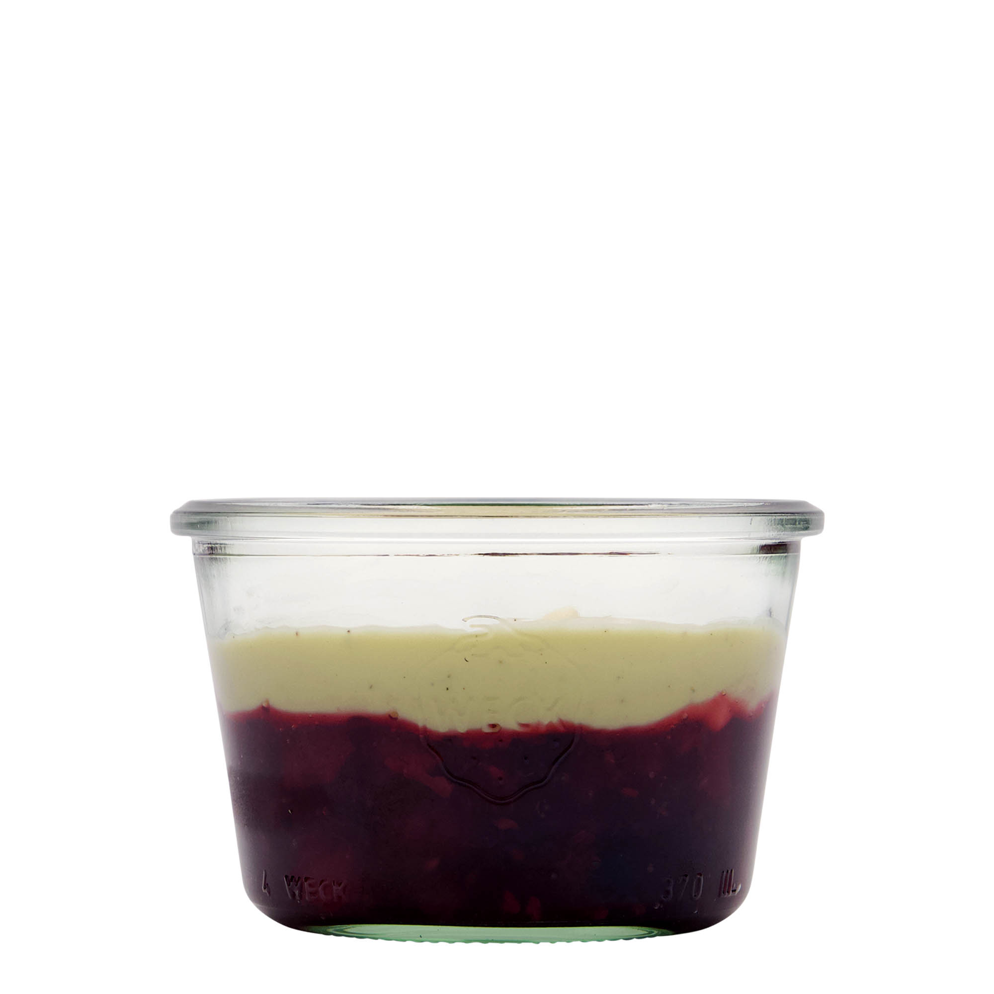 370 ml słoik WECK z odwróconym dnem, wylot: okrągła krawędź 370 ml słoik WECK z odwróconym dnem, wylot: okrągła krawędź