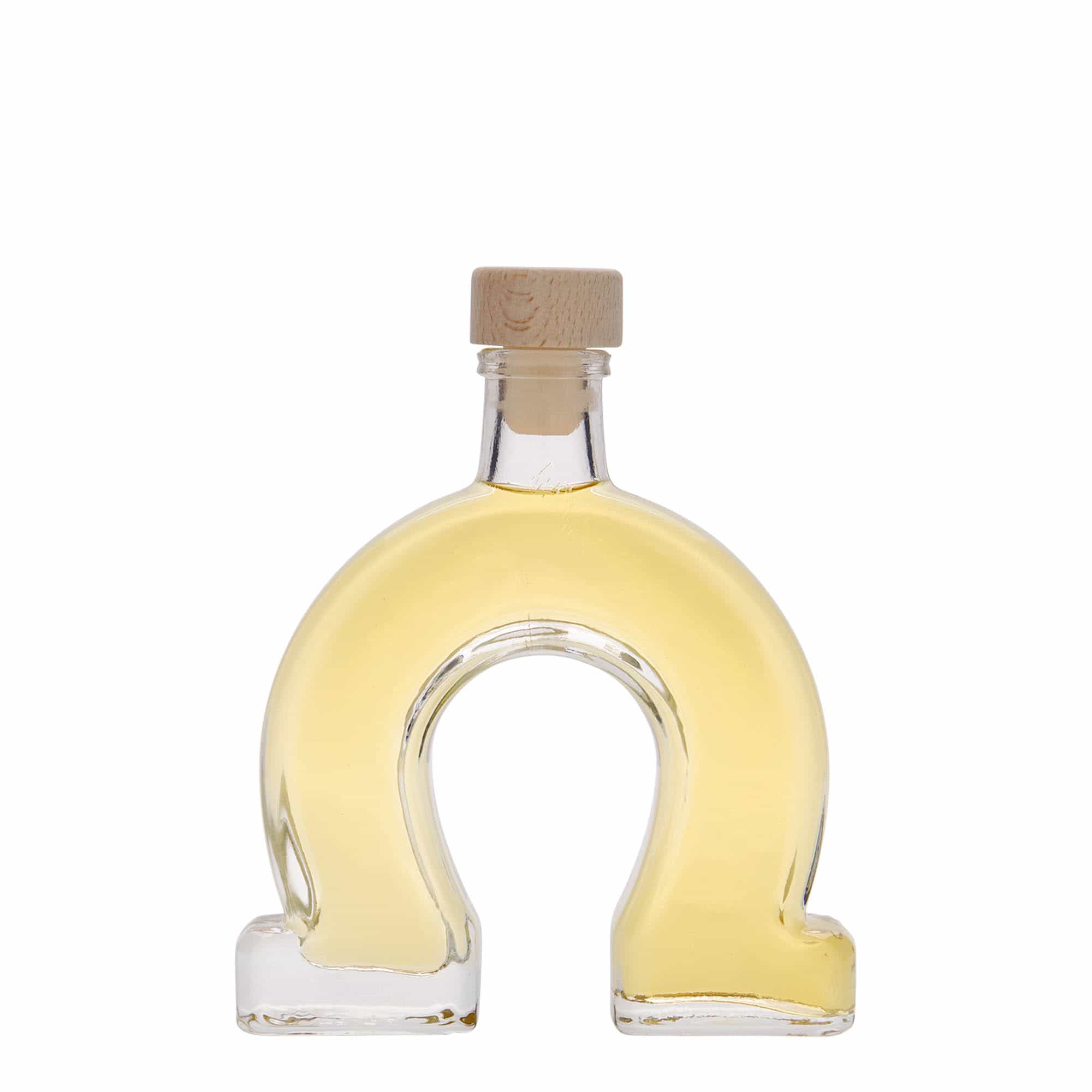 100 ml butelka szklana 'Podkowa', zamknięcie: korek