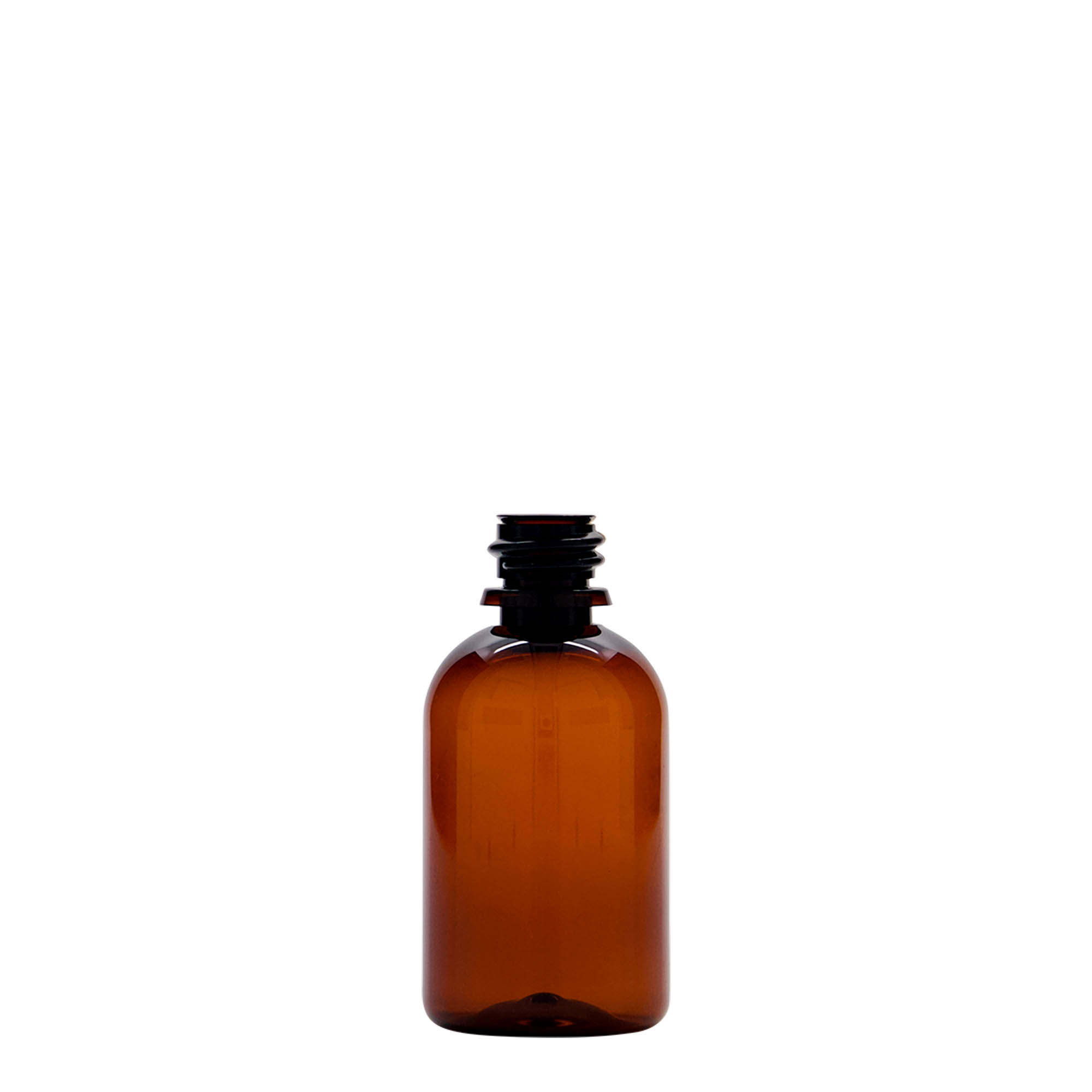 50 ml butelka medyczna PET „Easy Living”, brązowa, tworzywo sztuczne, gwint: DIN 18