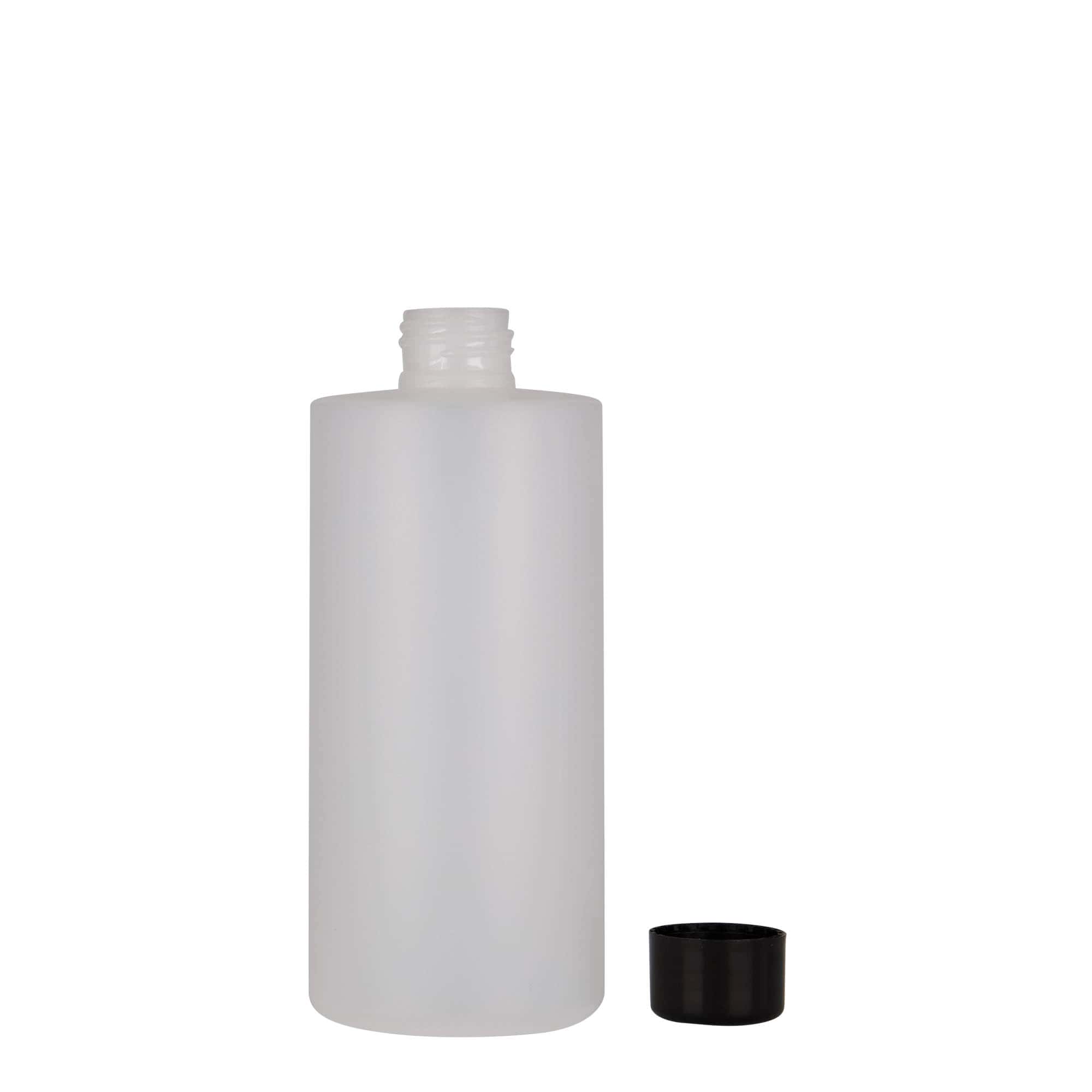 300 ml butelka plastikowa 'Pipe', HDPE, biała, gwint: 24/410