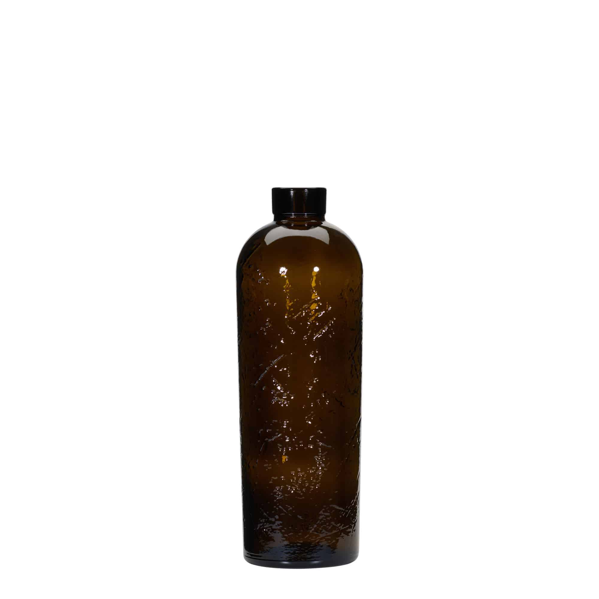 700 ml dzika rzemieślnicza butelka szklana 'Natural', brązowa, otwór: korek