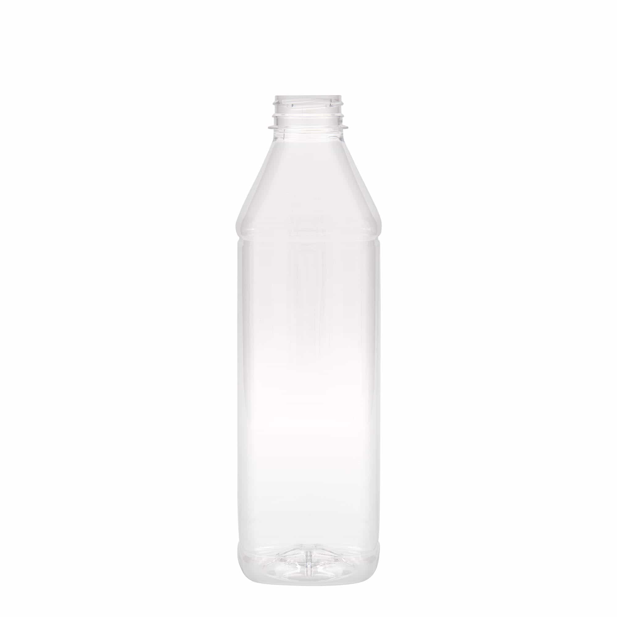 1000 ml butelka PET Milk and Juice Carré, kwadratowa, tworzywo sztuczne, zamknięcie: 38 mm