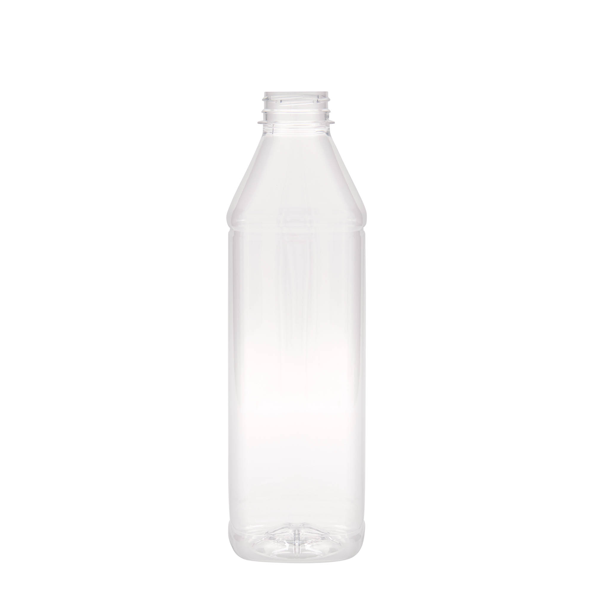 1000 ml butelka PET Milk and Juice Carré, kwadratowa, tworzywo sztuczne, zamknięcie: 38 mm 1000 ml butelka PET Milk and Juice Carré, kwadratowa, tworzywo sztuczne, zamknięcie: 38 mm
