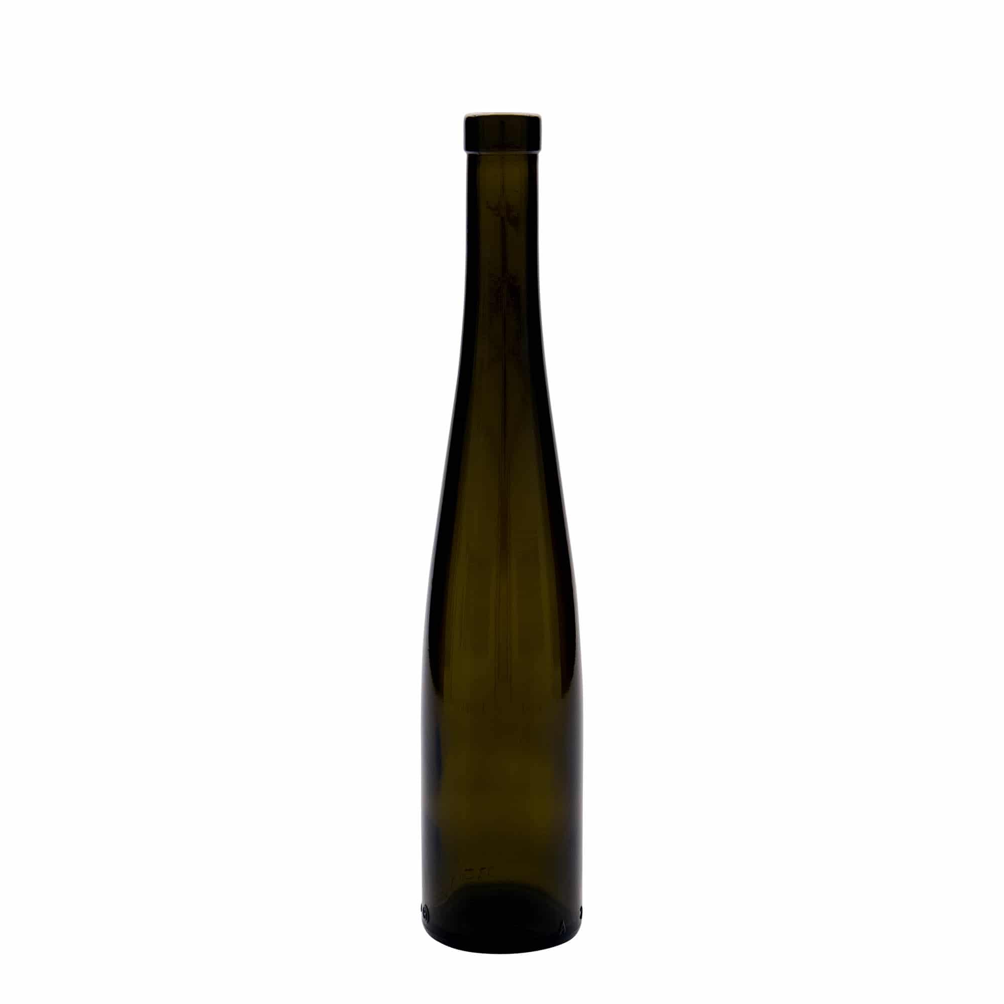 375 ml butelka szklana 'Weinschlegel', antyczna zieleń, szyjka: korek