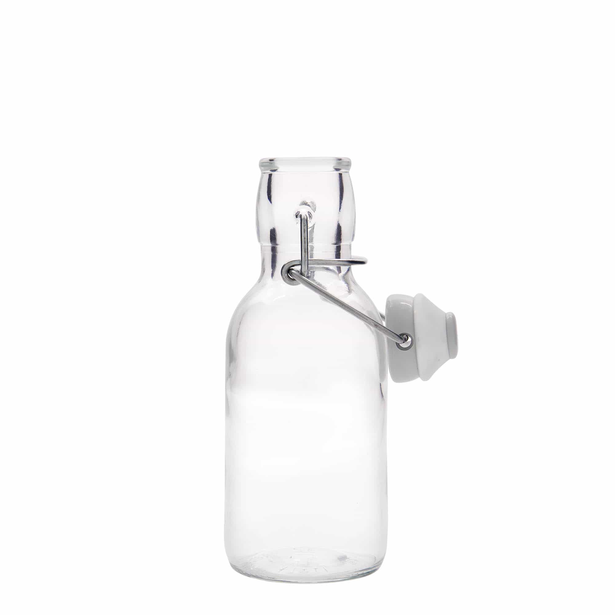 250 ml butelka szklana 'Emilia', otwór: zamknięcie na zatrzask 250 ml butelka szklana 'Emilia', otwór: zamknięcie na zatrzask