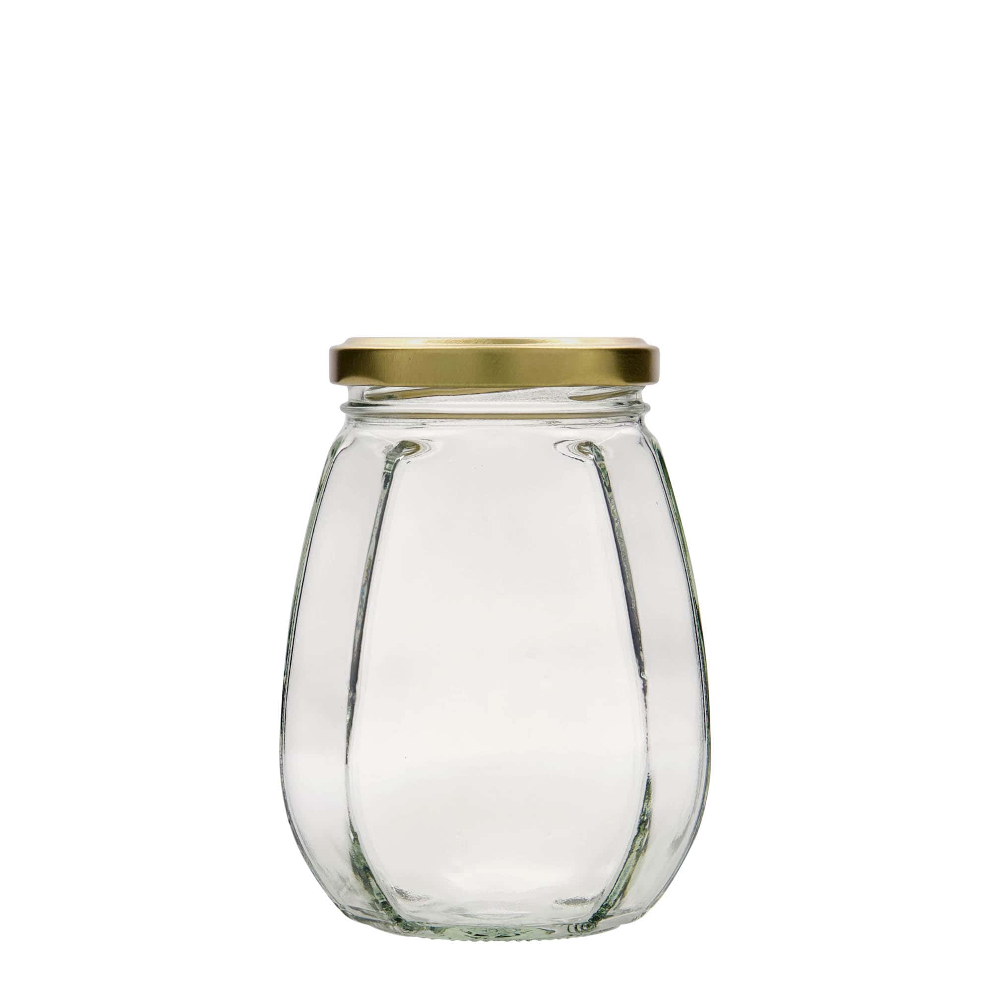 385 ml butelka ozdobna, sześciokątna, zamknięcie: twist off(TO 63)