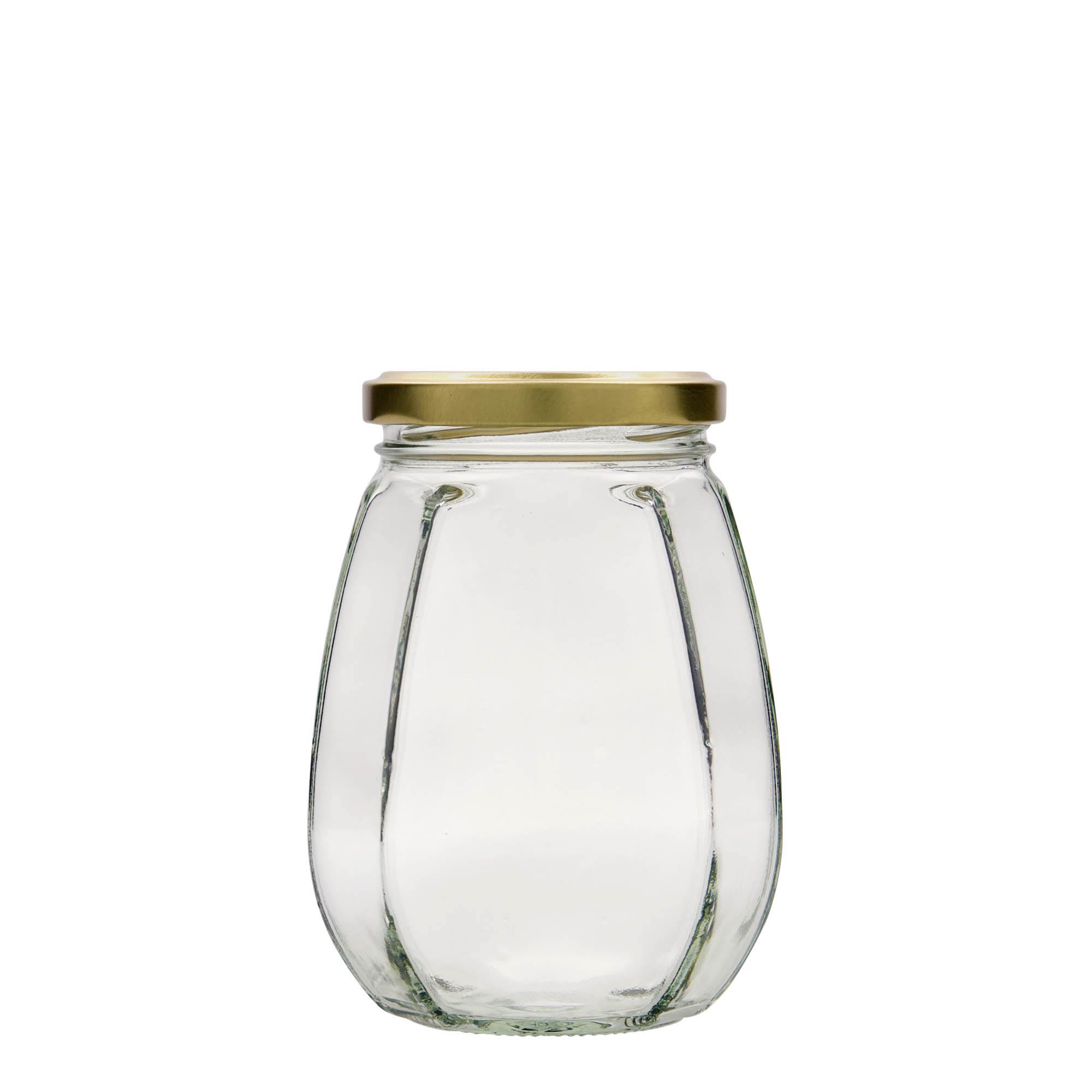 385 ml sześcioramienne szklane naczynie na biżuterię, otwór: Twist-Off (TO 63)
