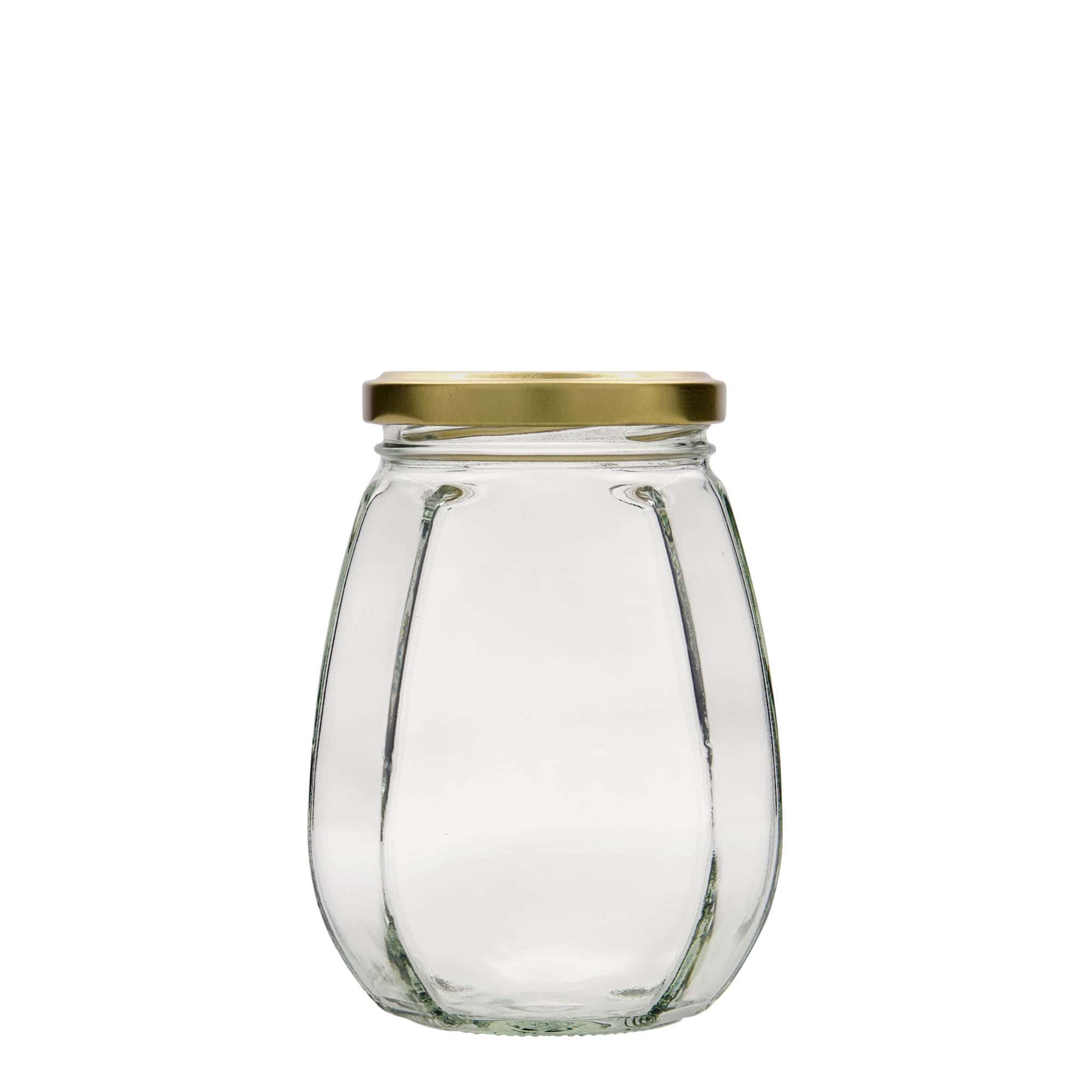 385 ml sześcioramienne szklane naczynie ozdobny, otwór: Twist-Off (TO 63)