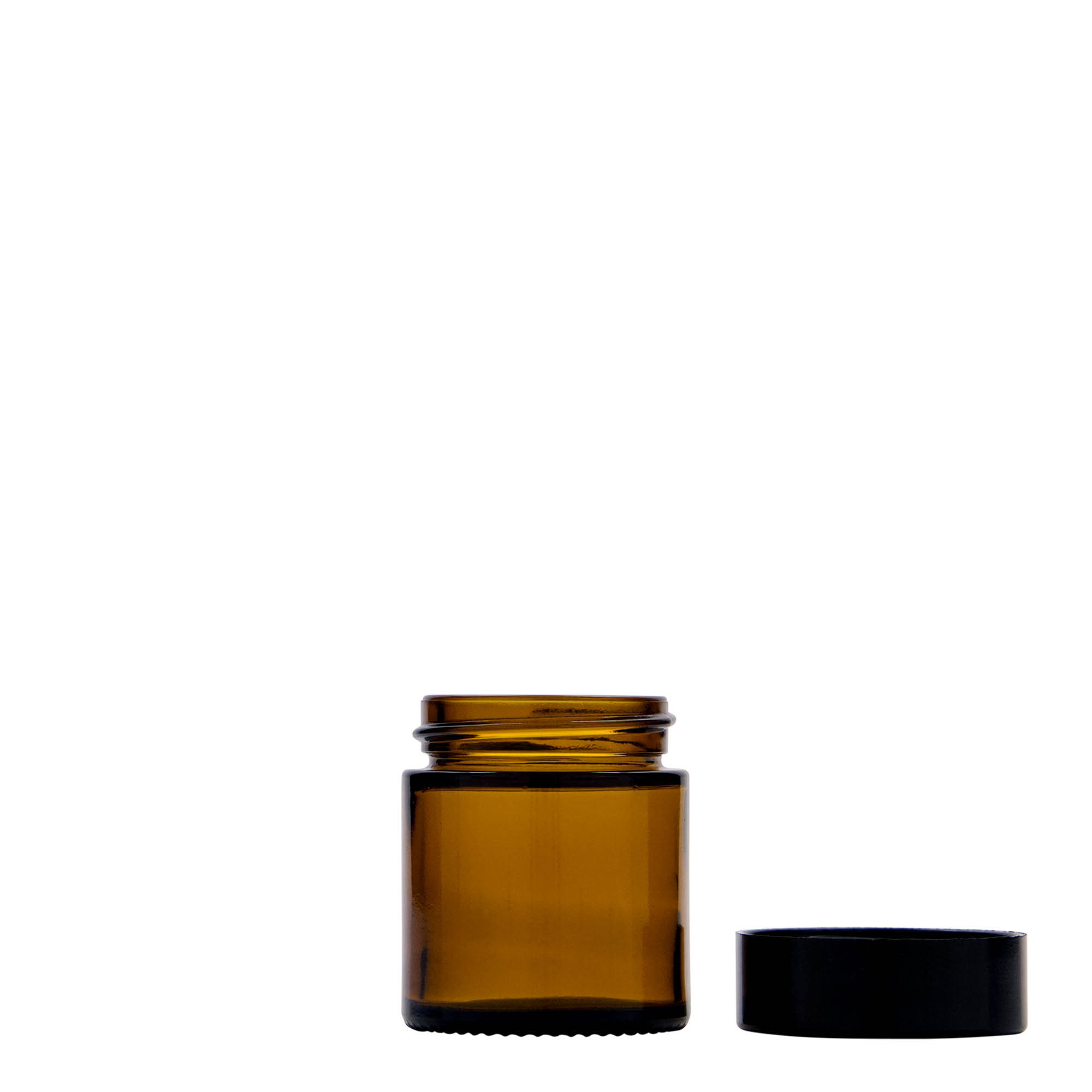 30 ml słoik „Brown Line”, szkło, brązowy, wylot: zakrętka na gwint 30 ml słoik „Brown Line”, szkło, brązowy, wylot: zakrętka na gwint