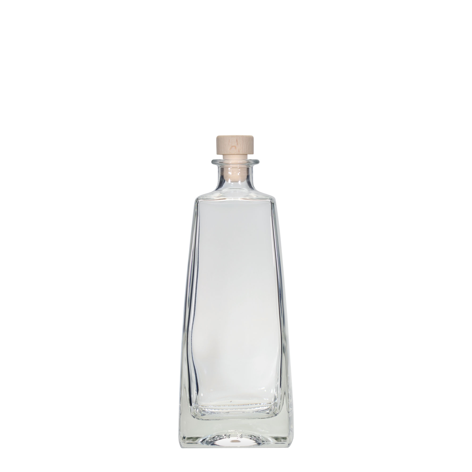 700 ml butelka szklana 'Timmy', prostokątna, otwór: korek 700 ml butelka szklana 'Timmy', prostokątna, otwór: korek