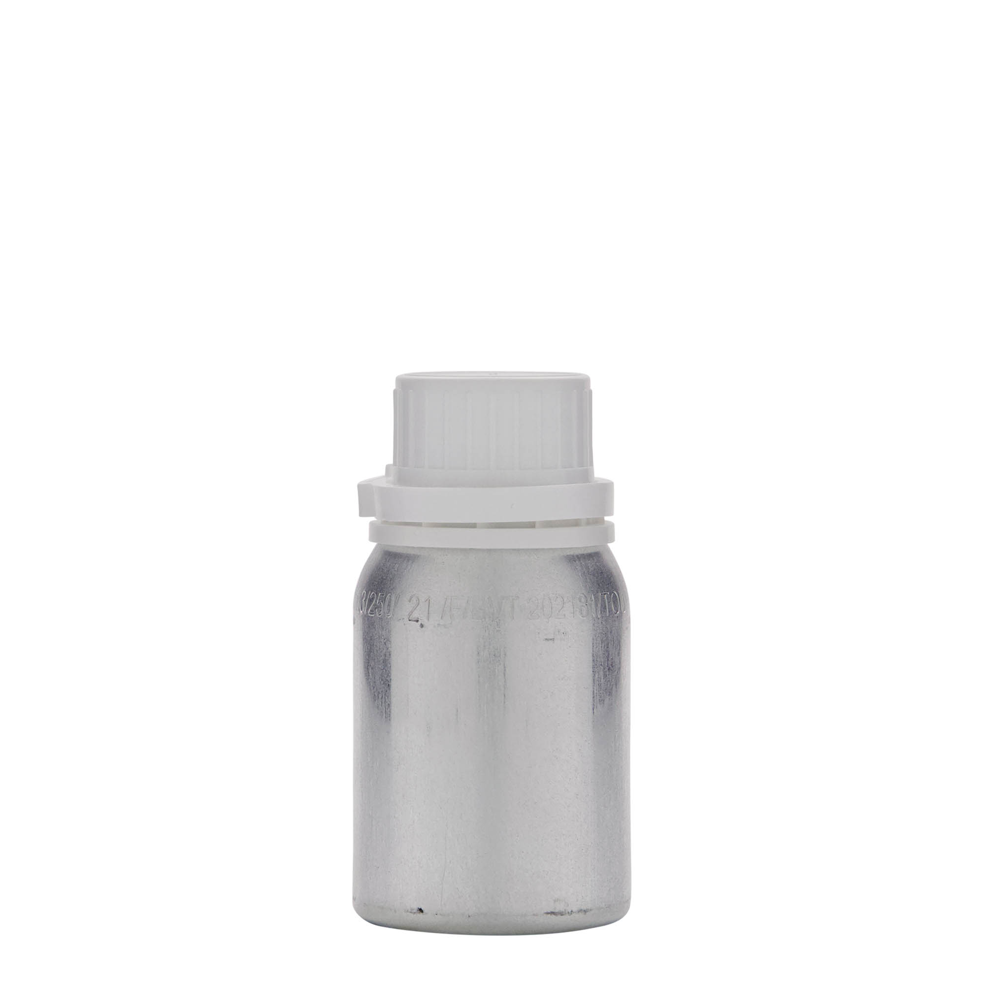 125 ml butelka aluminiowa, metal, srebrny, gwint: DIN 32