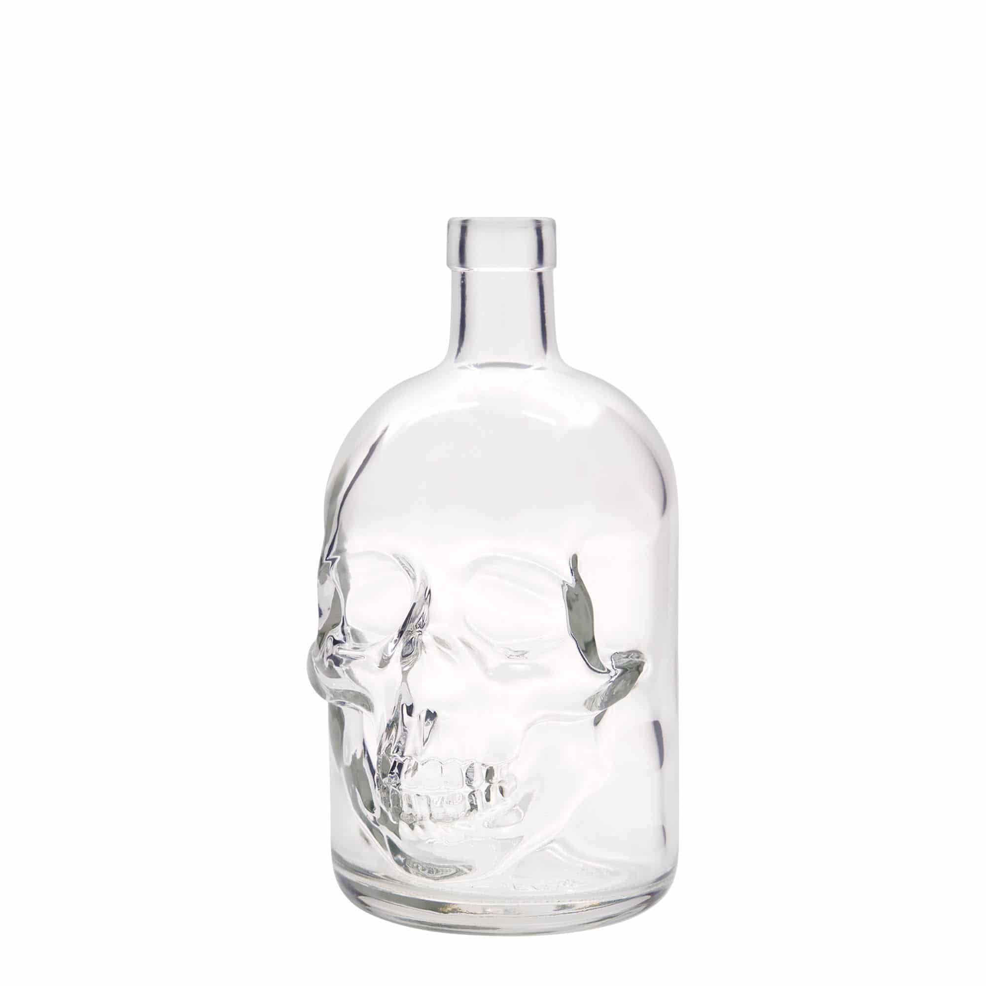700 ml butelka szklana 'Czaszka', zamknięcie: korek